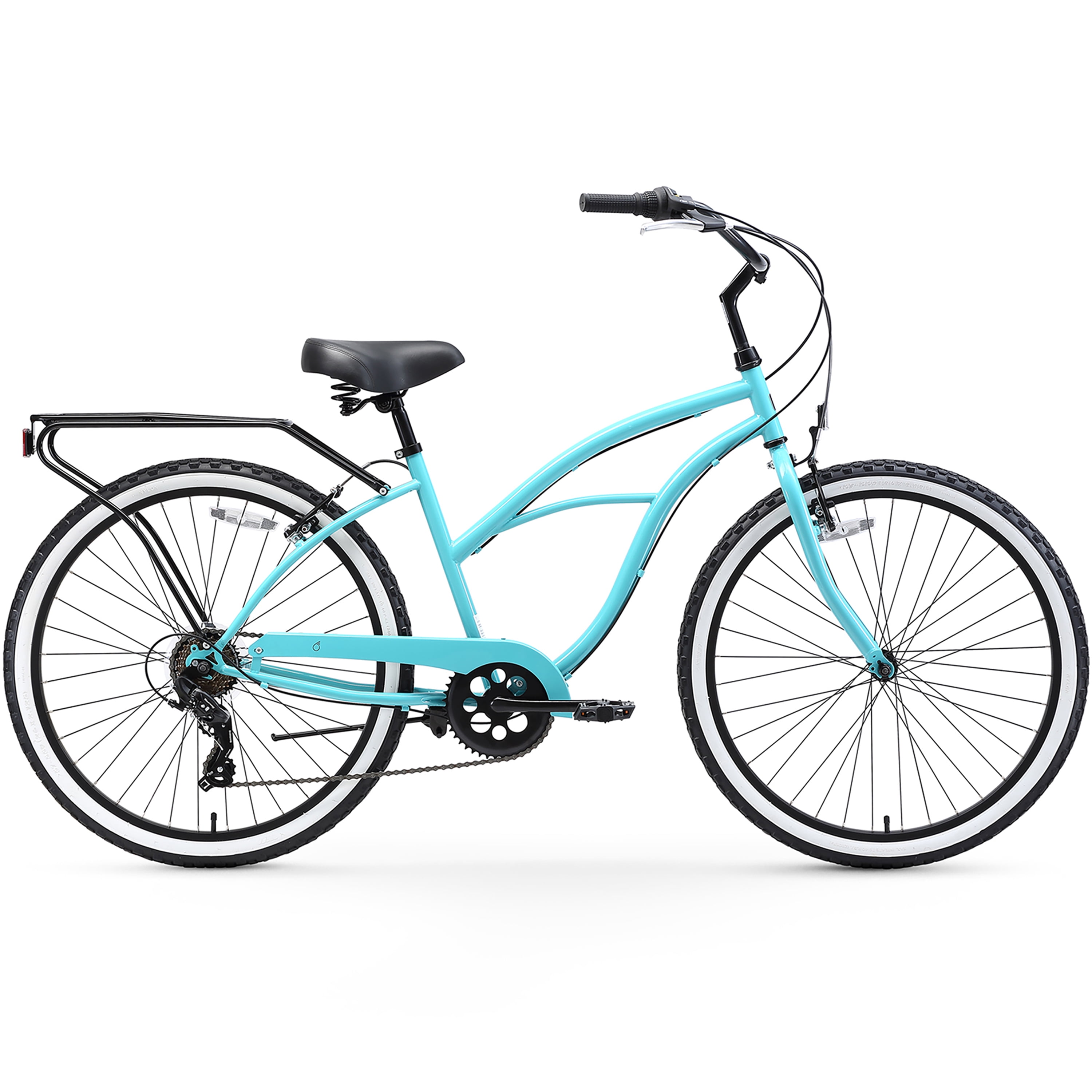 Sixthreezero Around The Block Women's 7-Speed Beach Cruiser Bicycle (Teal, 26 in Wheels) ou7f8
