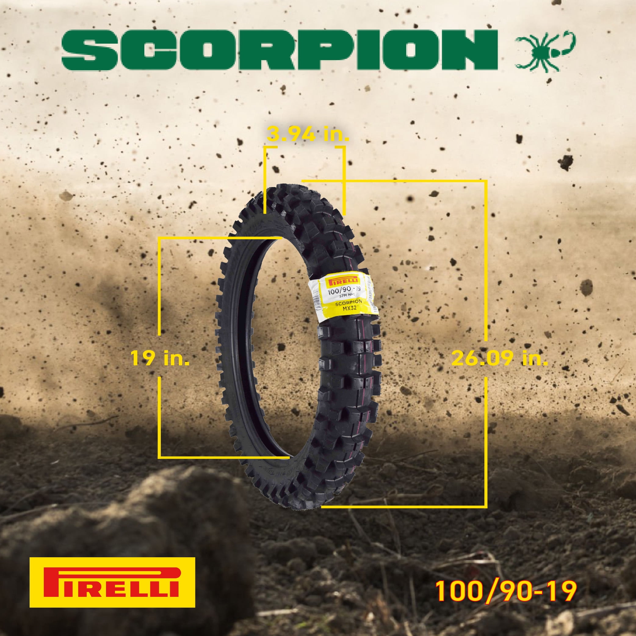 Pirelli Scorpion Extra X Off-Road Tire Set (Front 80/100-21, Rear 100/90-19) mc2ne