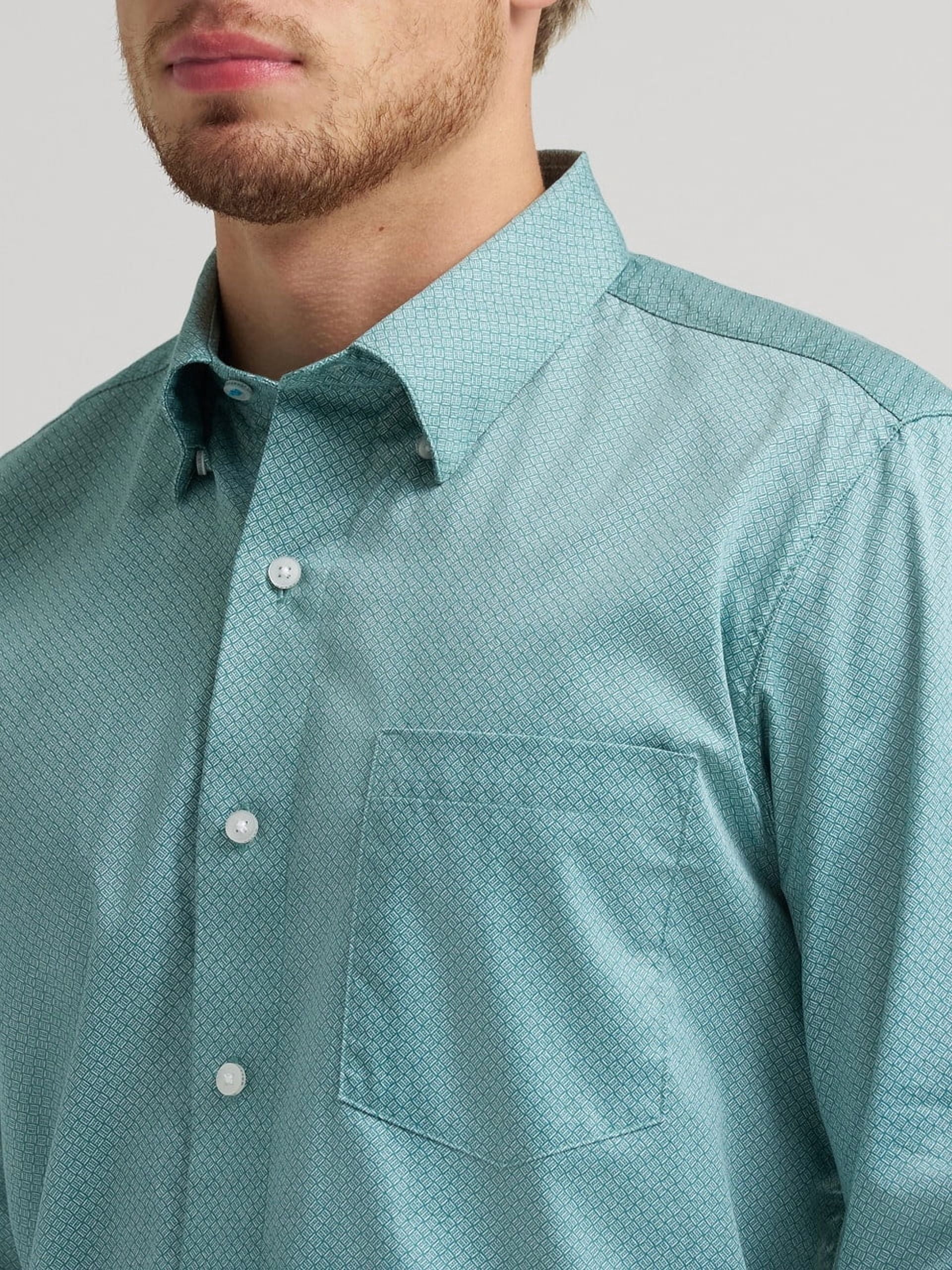 Wrangler Cody Johnson Western Shirt Men's Long Sleeve Button-Down Print (Green, XL) xk65n