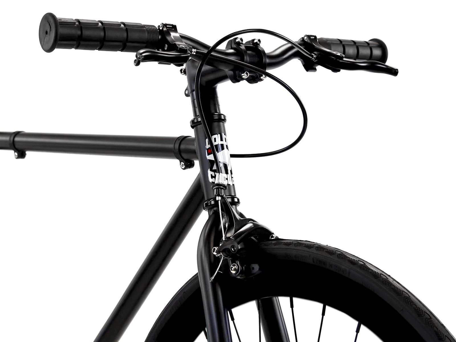 Golden Cycles Single Speed Fixie Bike, Lightweight Steel Frame with Flip-Flop Hub (Vader Black, 55 in) yvdew