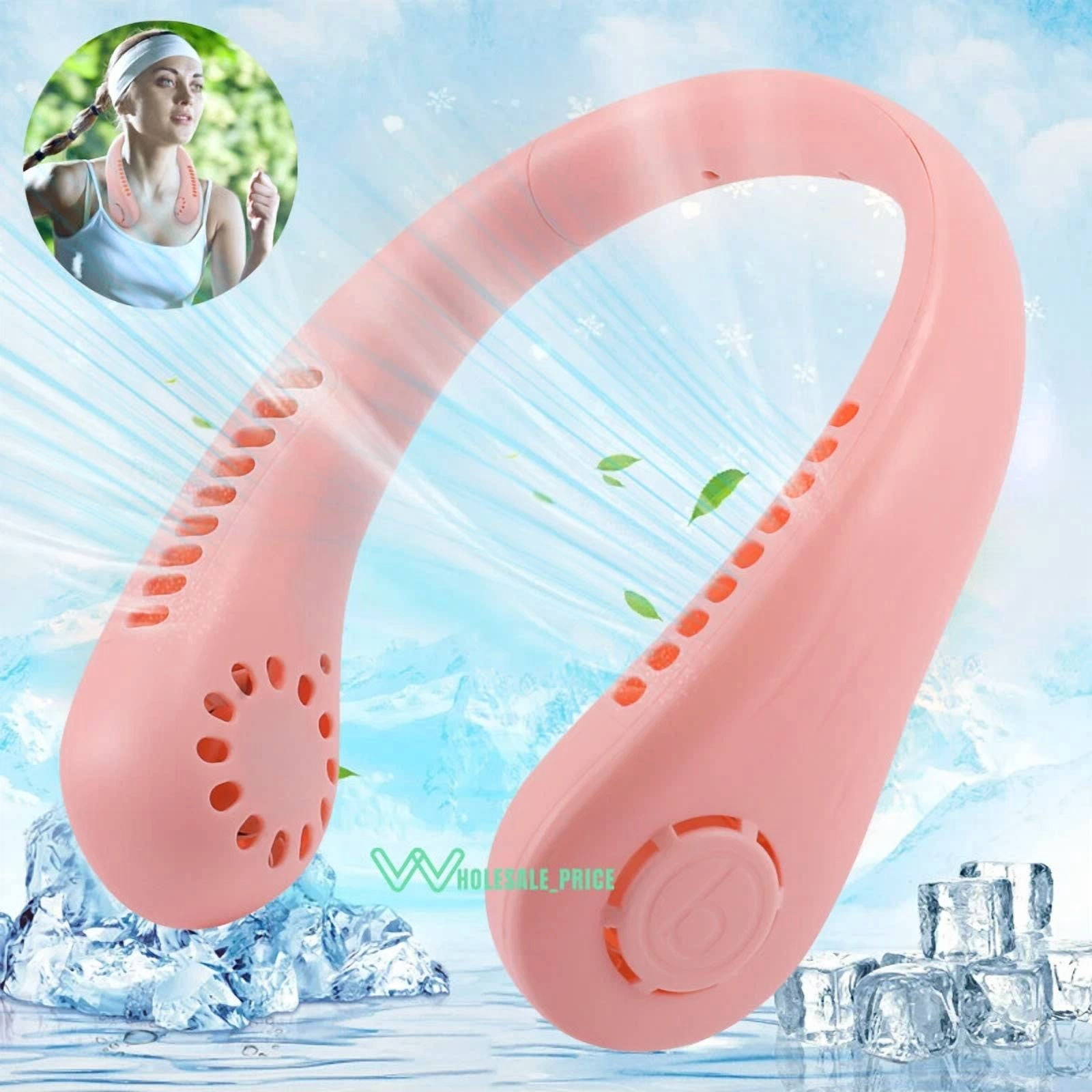 VAULT Portable Neck Fan Rechargeable Bladeless Personal Cooling Device (3-Speed, 1 Unit) 5w41b