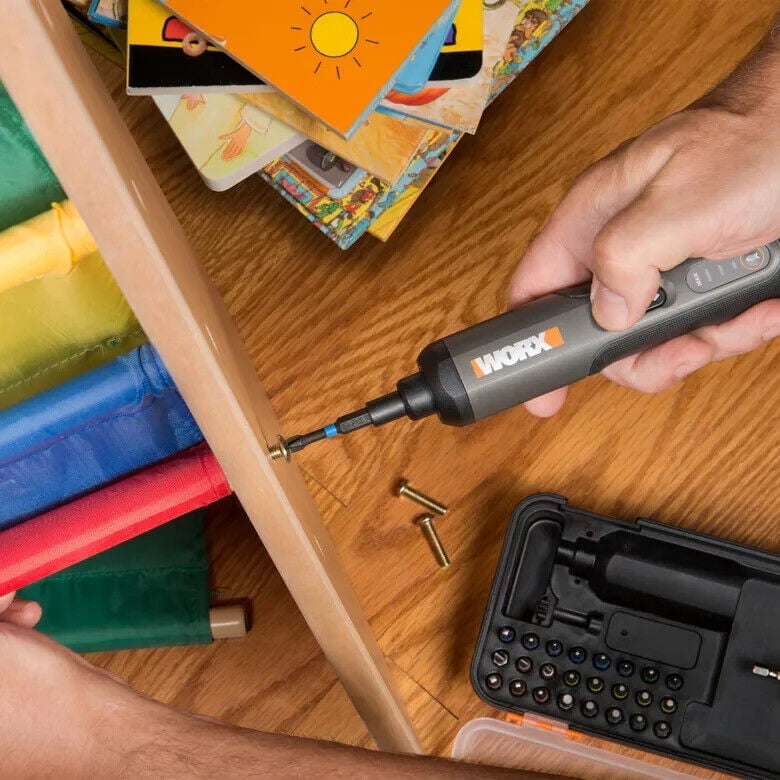 WORX WX240L.1 4V Cordless 3-Speed Screwdriver Kit with 26 Accessories (Manufacturer Refurbished) mwglk