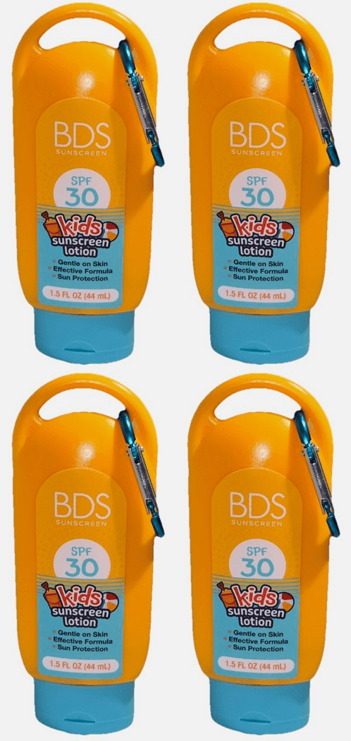 BDS Kids Sunscreen SPF 30 Broad-Spectrum Lotion (White, 1.5 fl oz, 4 Pack) i95kh