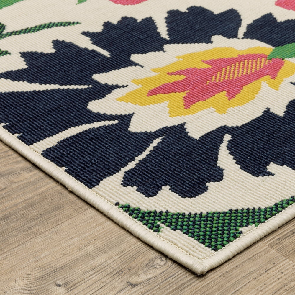 Oriental Weavers Havana Indoor/Outdoor Area Rug (Ivory/Multi, 5.25 ft x 7.25 ft) tpzf3