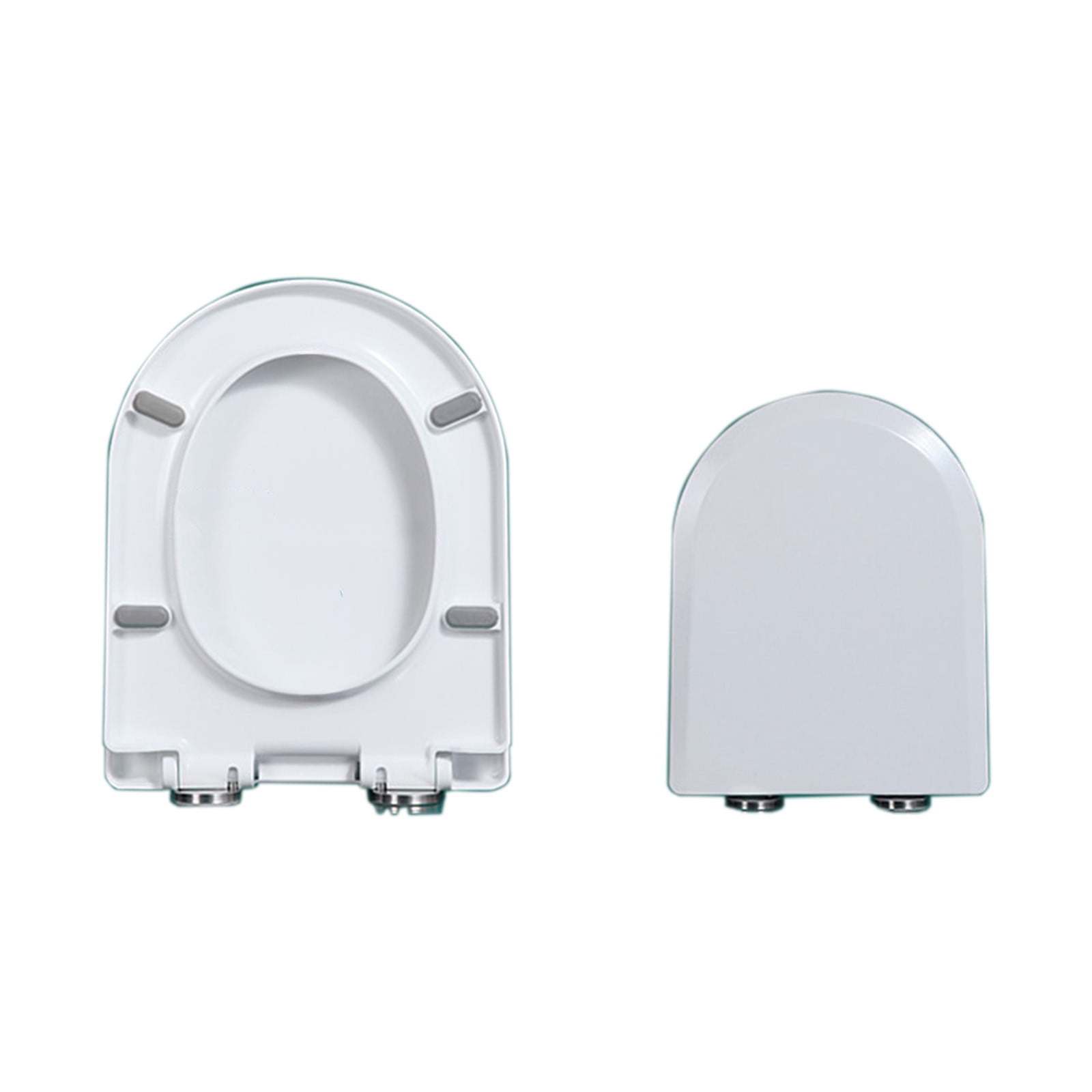 MERILER Universal Toilet Seat Cover with Soft Close Mechanism and Non-Yellowing Coating (White, Standard) su7wo