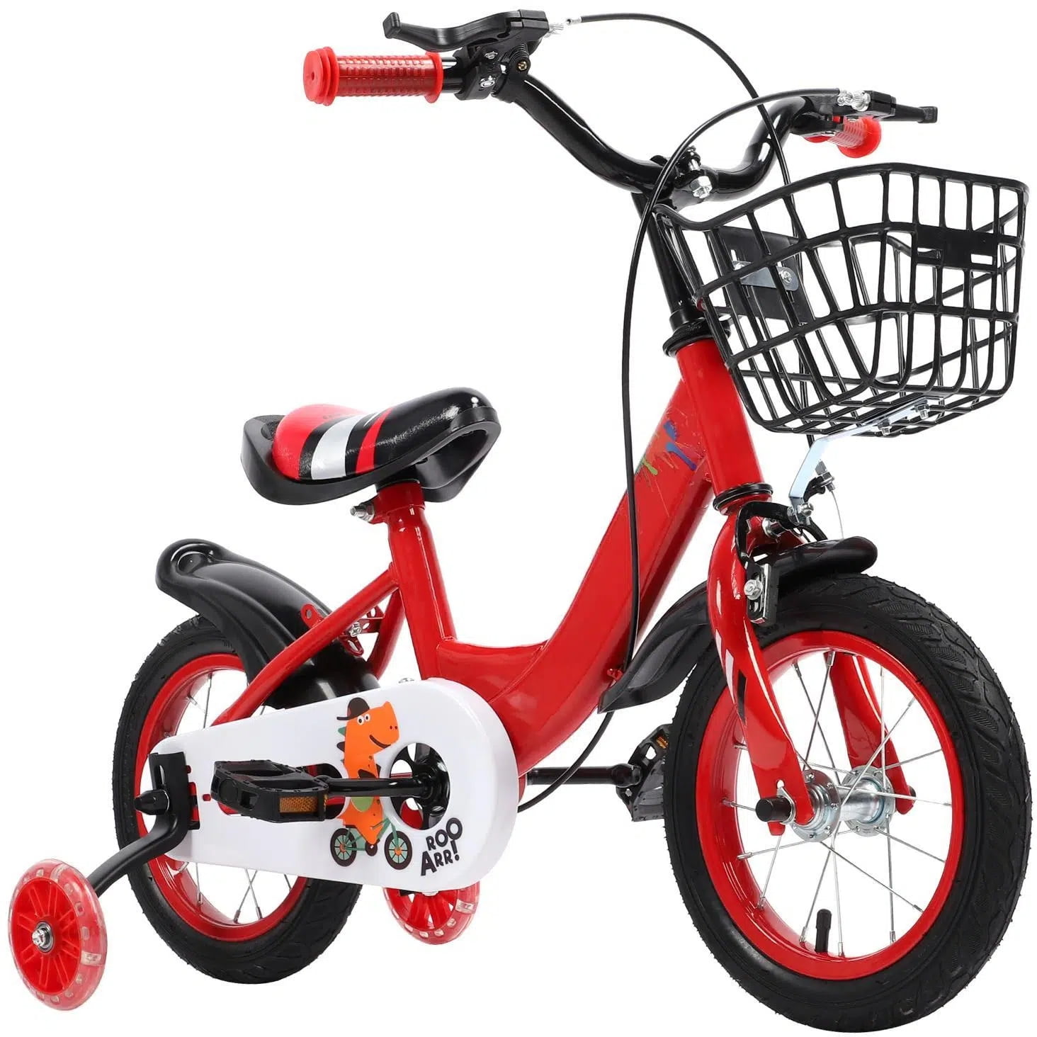 Eotvia Kids Bike with Training Wheels (Red, 12 in) hkvsa