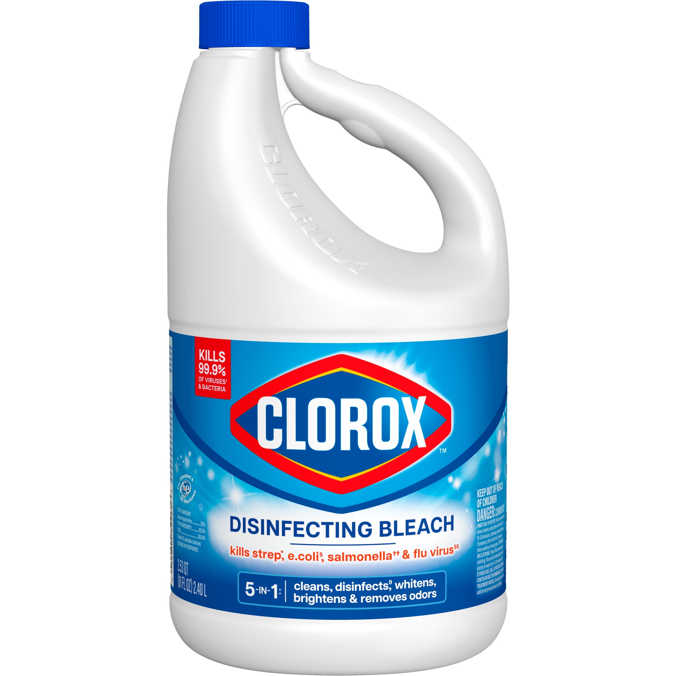 Clorox Disinfecting Liquid Bleach Cleaner, Regular Scent (81 fl oz) kj97c