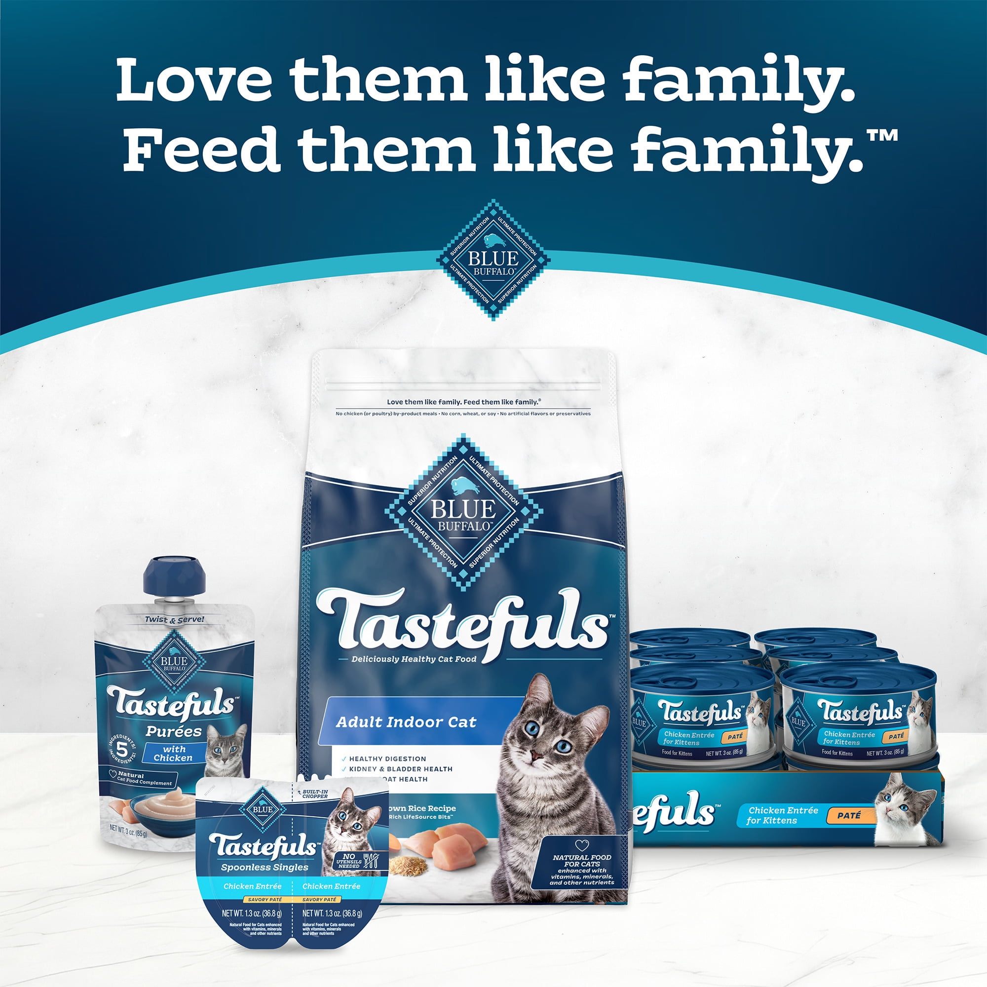 Blue Buffalo Tastefuls Flaked Wet Cat Food Variety Pack (Chicken, Tuna, Fish & Shrimp, 36 oz Total) 8d1le
