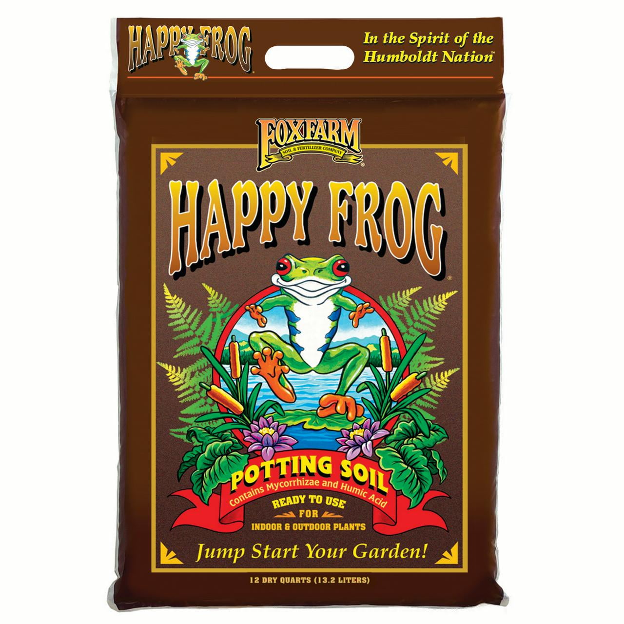 FoxFarm Happy Frog All-Purpose Potting Soil for Indoor and Outdoor Plants (12 qt, 4 Pack) lm5f7