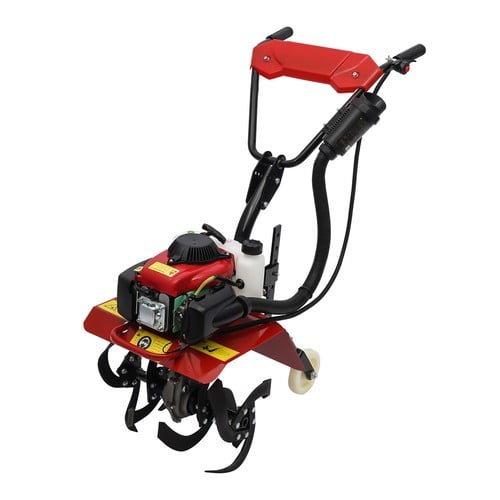 Generic 63cc 4-Stroke Gas Powered Garden Tiller Cultivator (13.78 in Tilling Width, 0.25 gal Fuel Tank) j4m74