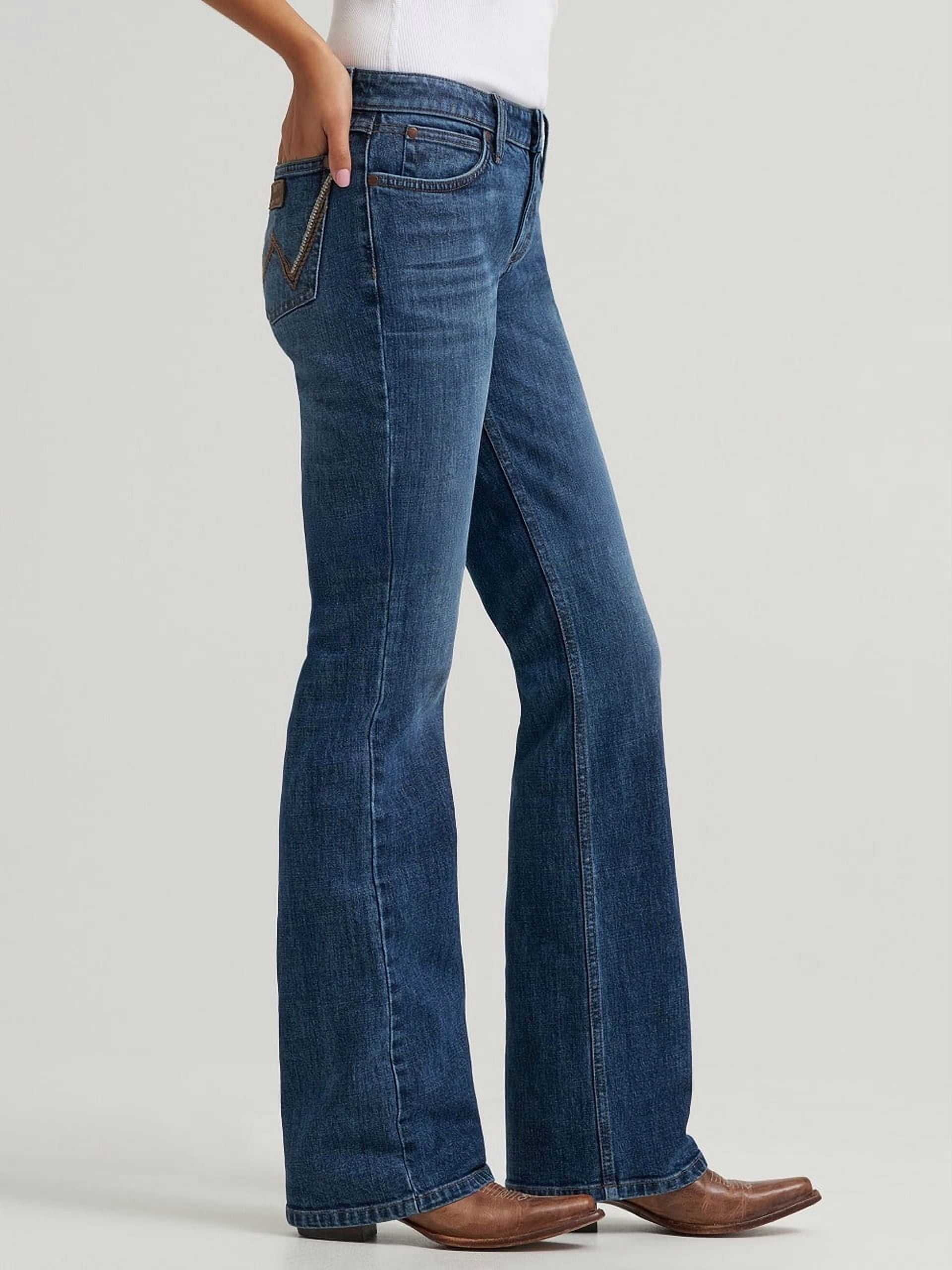 Wrangler Retro Mae Midrise Bootcut Jeans for Women (Katelyn, Mid Rise) k1t83