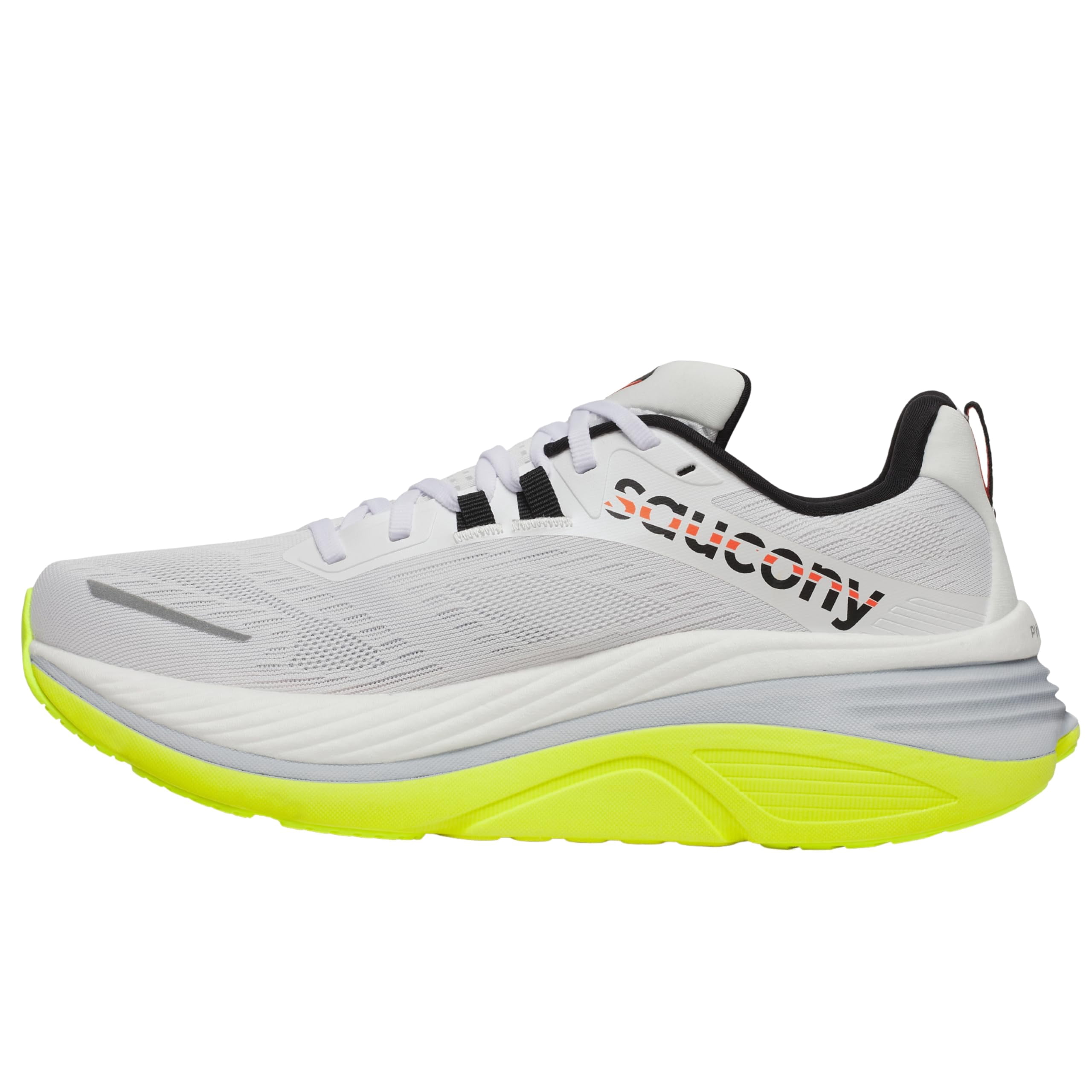 Saucony Hurricane 24 Men's Running Shoes Cushioning Stability Performance (White/Black, 11.5 US) 7pufw