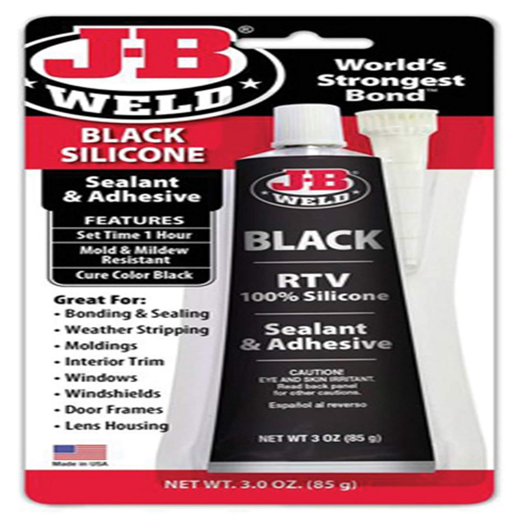 J-B Weld 31319 RTV Silicone Sealant Heavy-Duty Waterproof Adhesive (Black, 3 oz) 5oaep