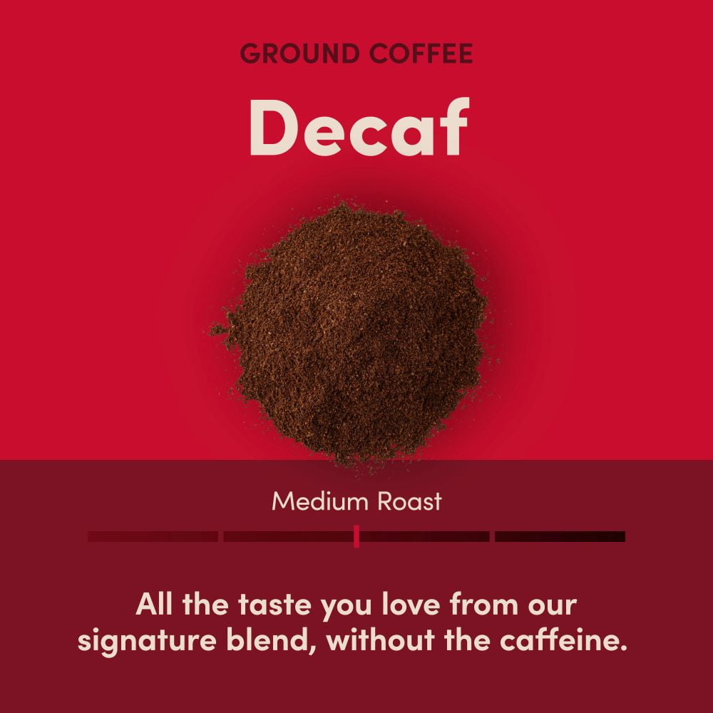 Tim Hortons Decaf Ground Coffee, Medium Roast Arabica Blend (12 oz) ejgr1