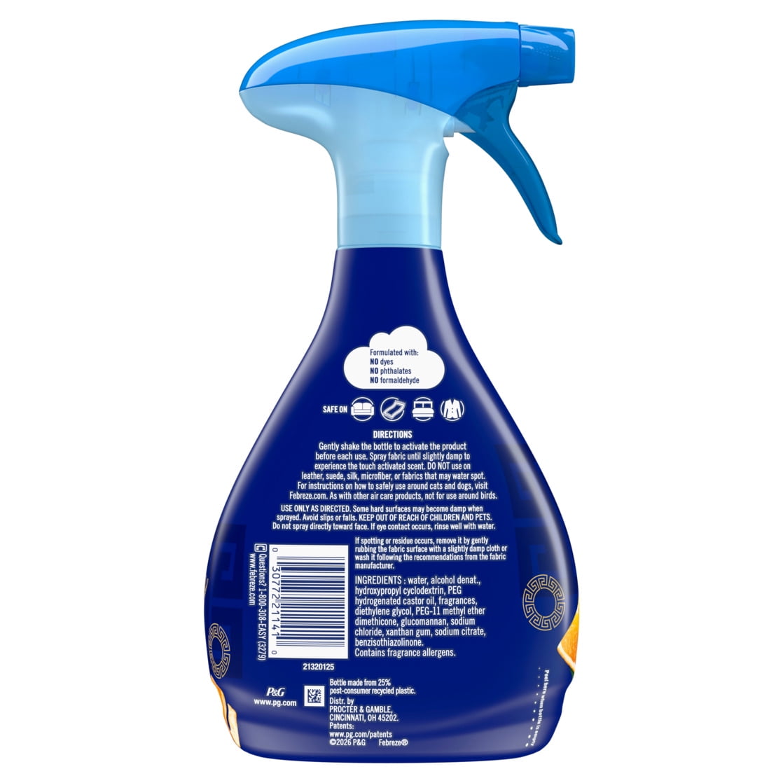 Febreze Auto Fabric Refresher Spray, Odor Eliminator for Car Upholstery, Cyprus Coves (23.6 oz) sz23m