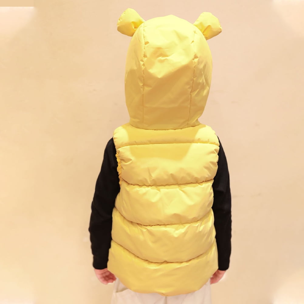 Godderr Toddler Kids Hooded Winter Vest (White, 1-7 Years) i7p47