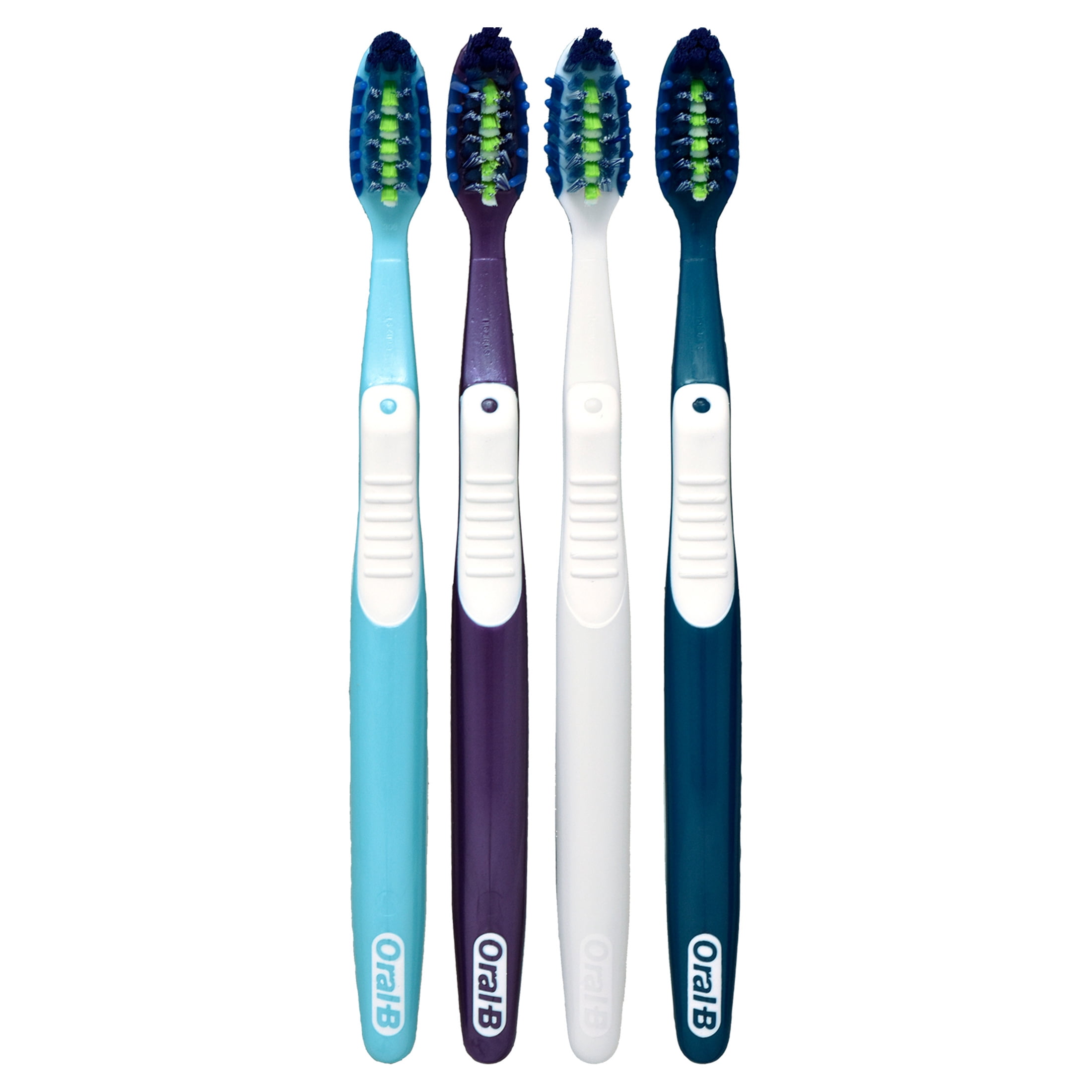 Oral-B Pro-Clean CrossAction Manual Toothbrush, Soft Bristles, Plaque Removal (Assorted Colors, 4 Count) 4d7qh
