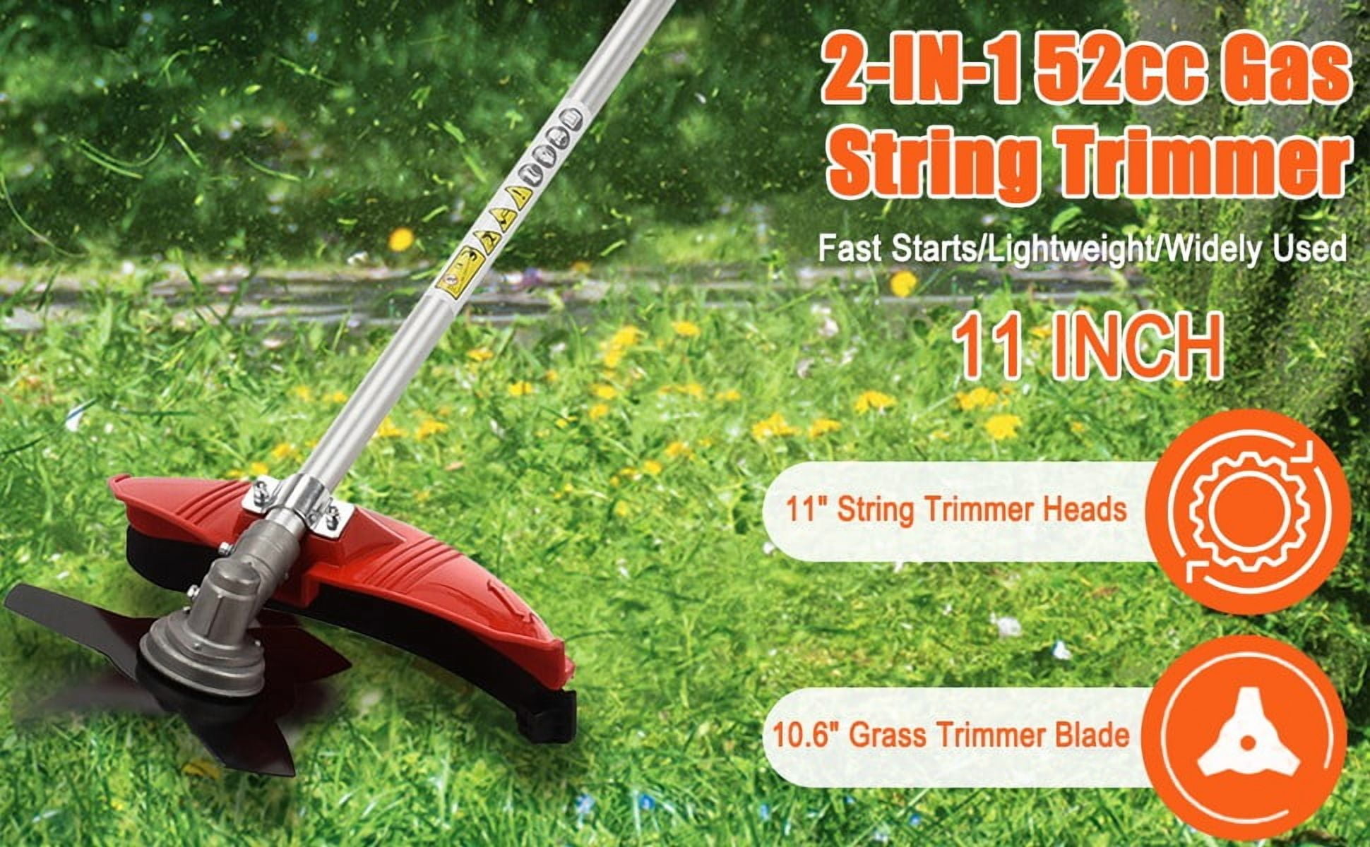 YNCE 52cc Gas Powered String Trimmer and Brush Cutter 3-in-1 Lawn Edger (Red, 52cc Engine) 978zh