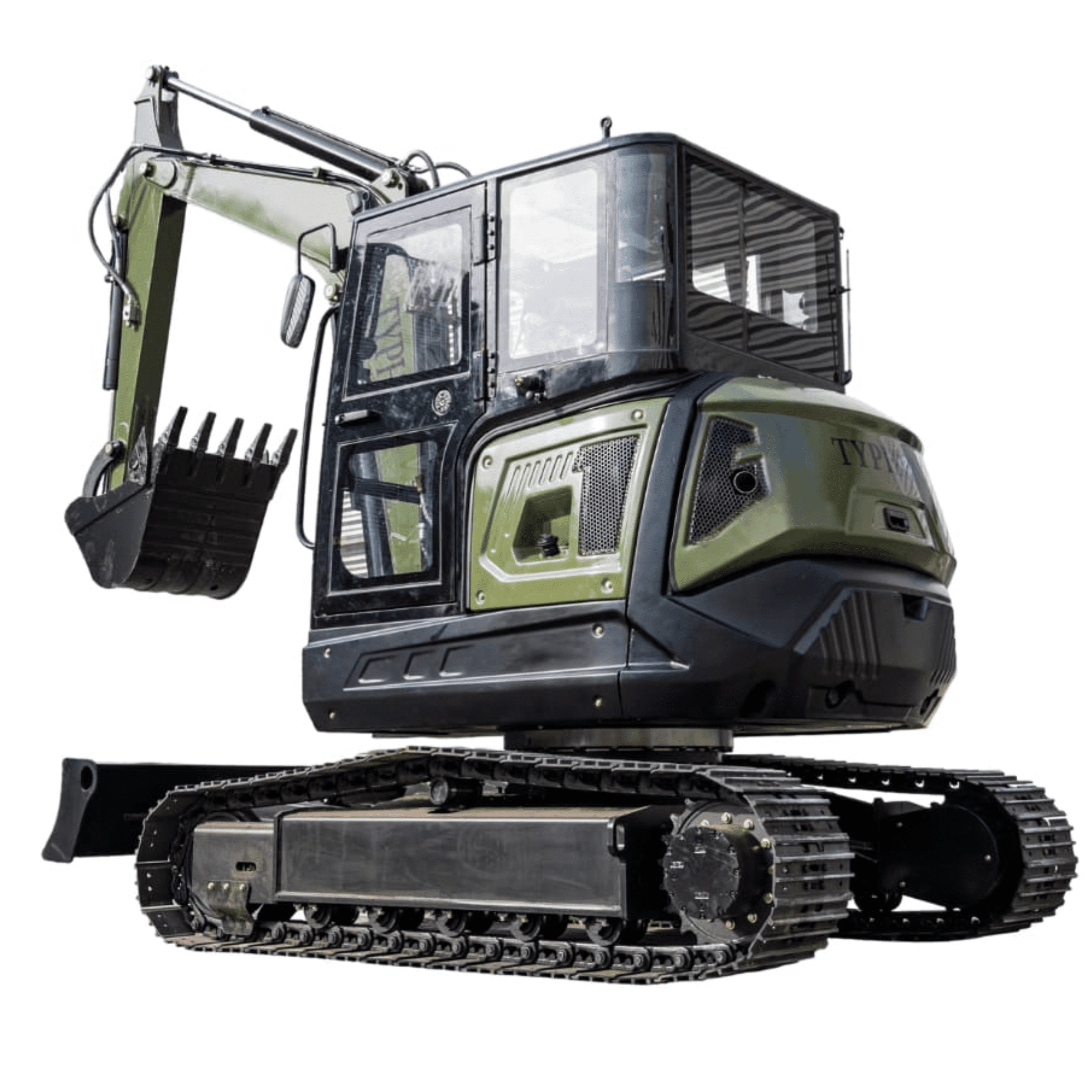 TYPHON TERROR LXV 6.6-Ton Excavator with Kubota V2607 Diesel Engine (56.9 HP, Enclosed Cab) gx0hq