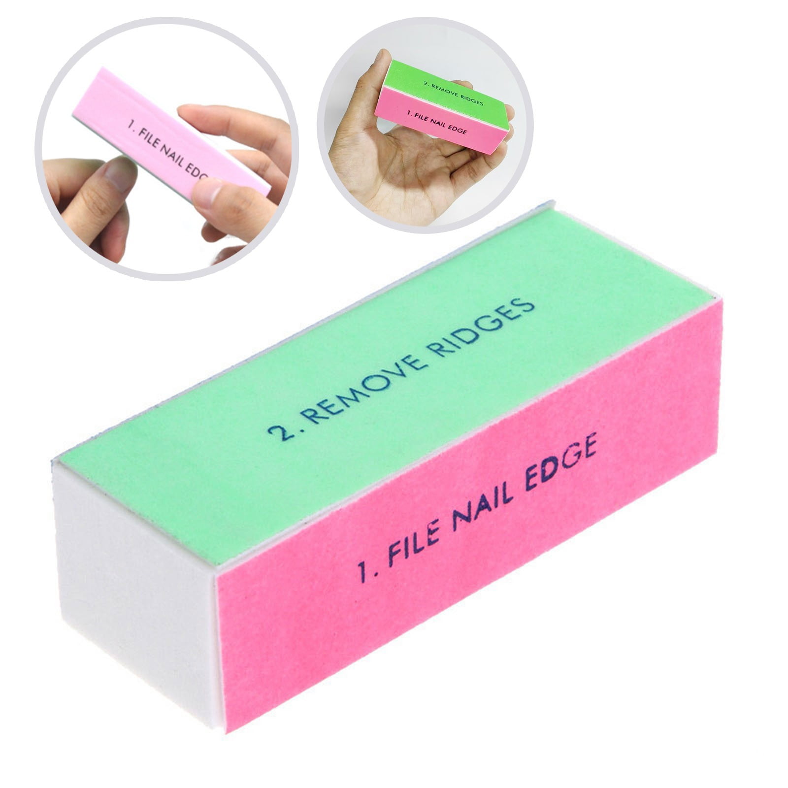 FSTDelivery 4-Way Nail Buffer Block Professional Polishing File for Natural and Acrylic Nails (6 Pcs) 2lruk