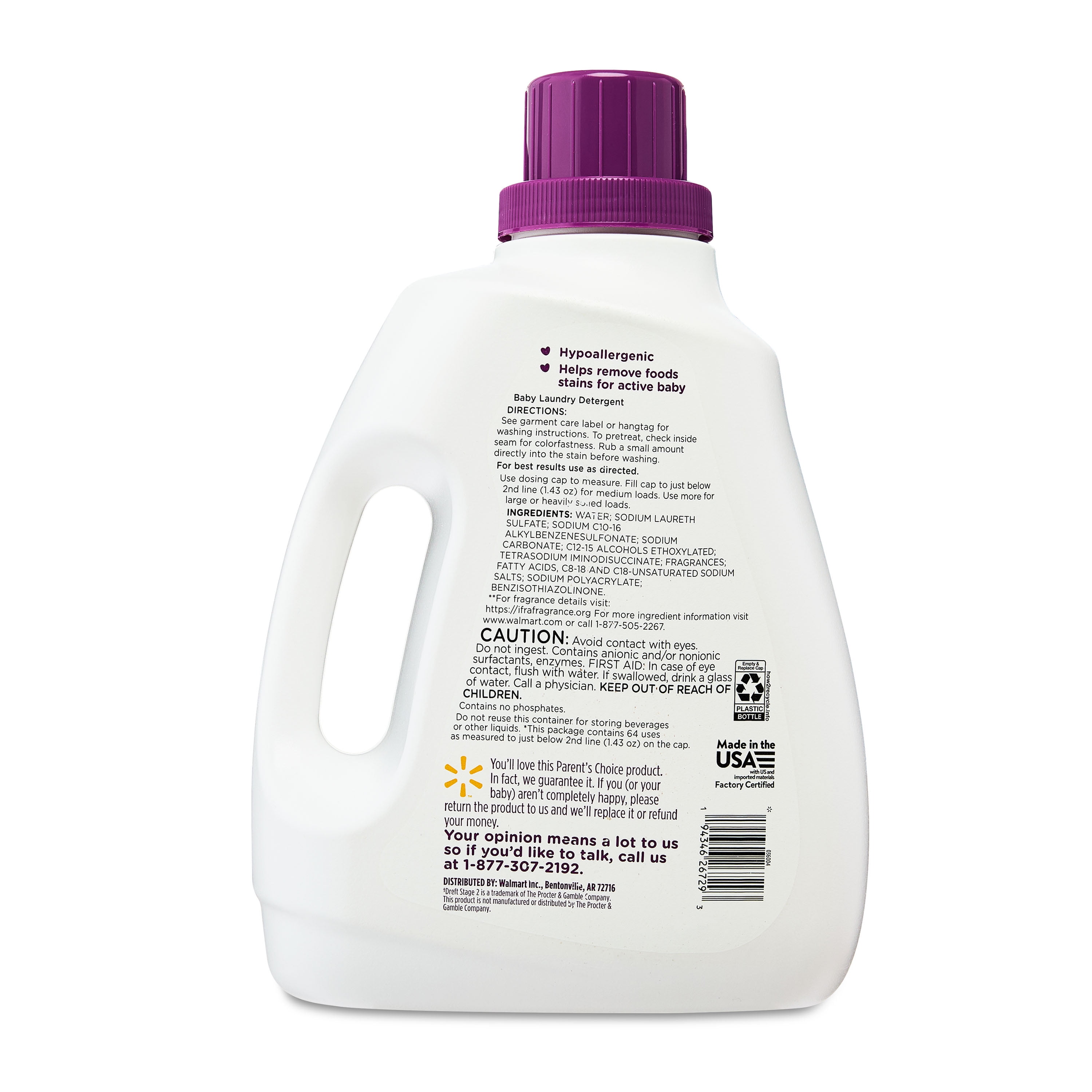 Parent's Choice Baby Laundry Detergent (Hypoallergenic, 92 fl oz) q5uuc