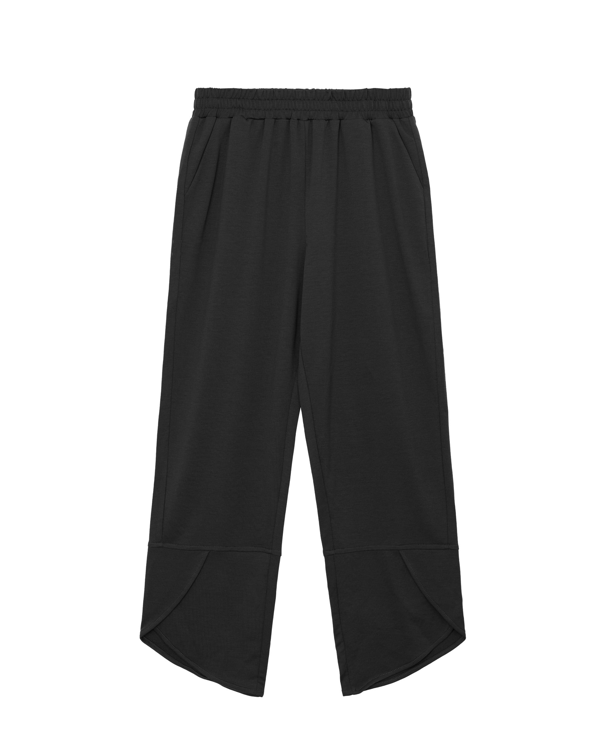 Fantaslook Women's Wide Leg Capri Pants High Waisted Harem Sweatpants with Pockets (Black, S-2XL) r2xe7
