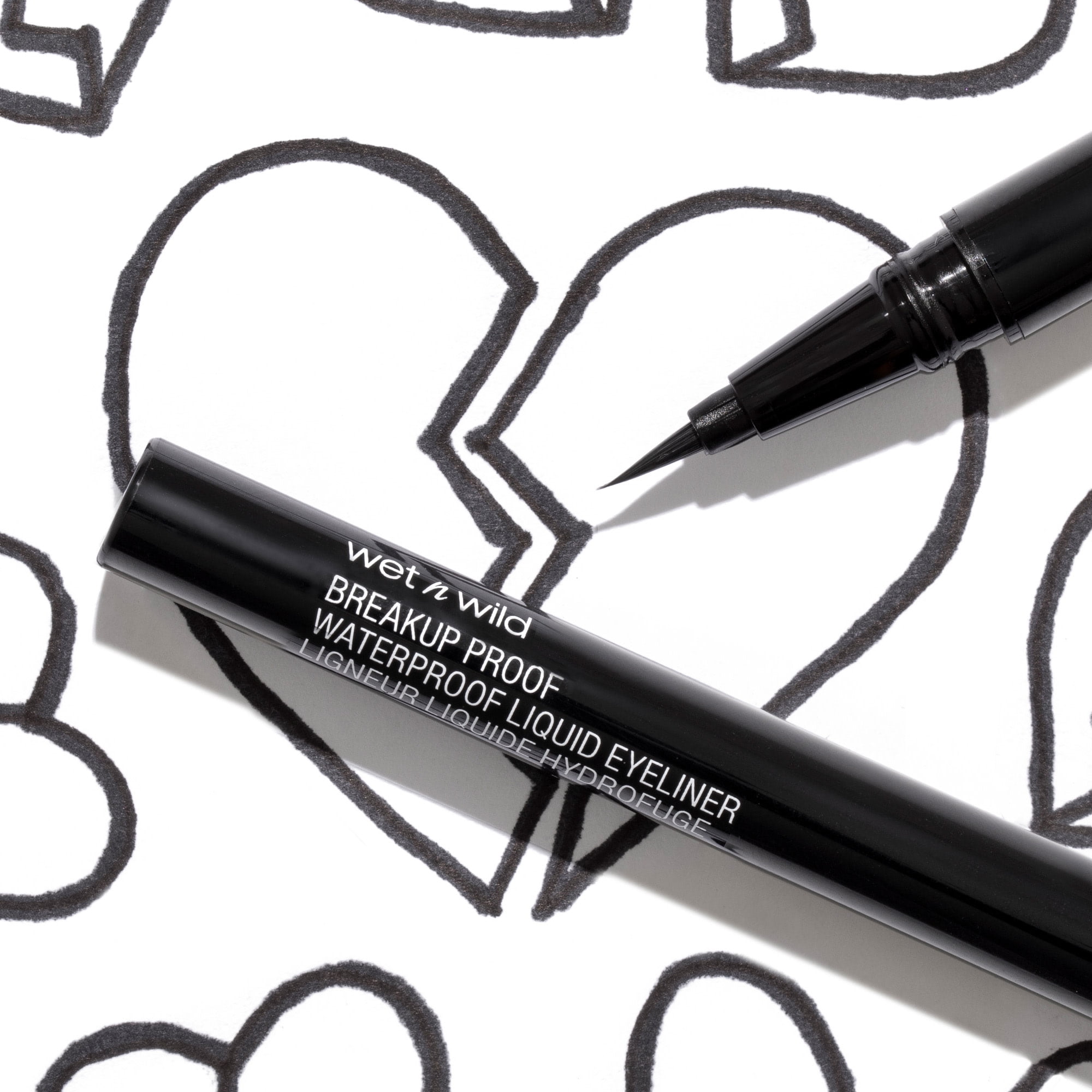 Wet n Wild Mega Last Breakup-Proof Liquid Eyeliner, Waterproof Precision Tip (Black, 0.02 fl oz) ctbvj
