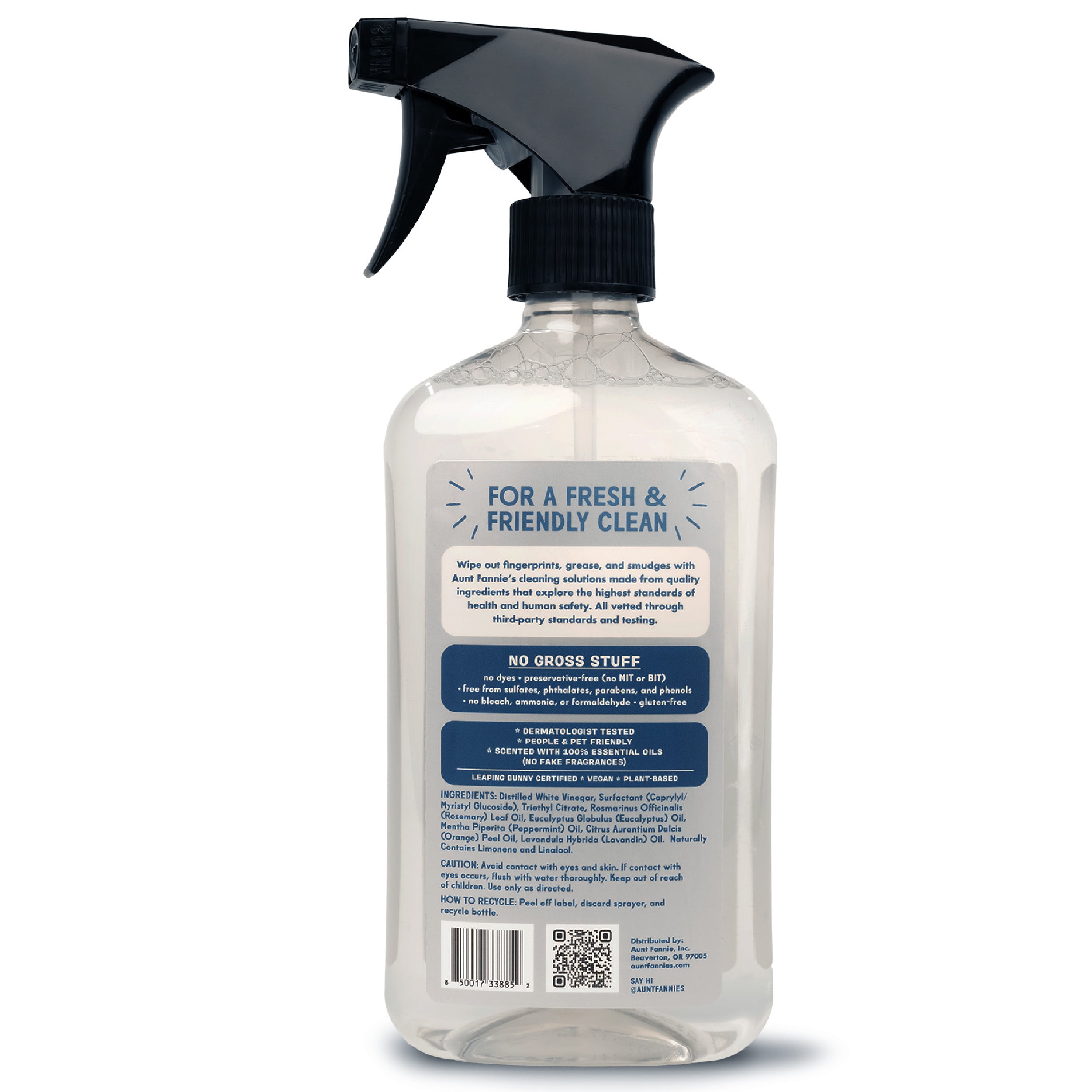 Aunt Fannie's Stainless Steel Cleaner, Streak-Free Plant-Based Formula (Lavender, 16.9 fl oz) xu1vn