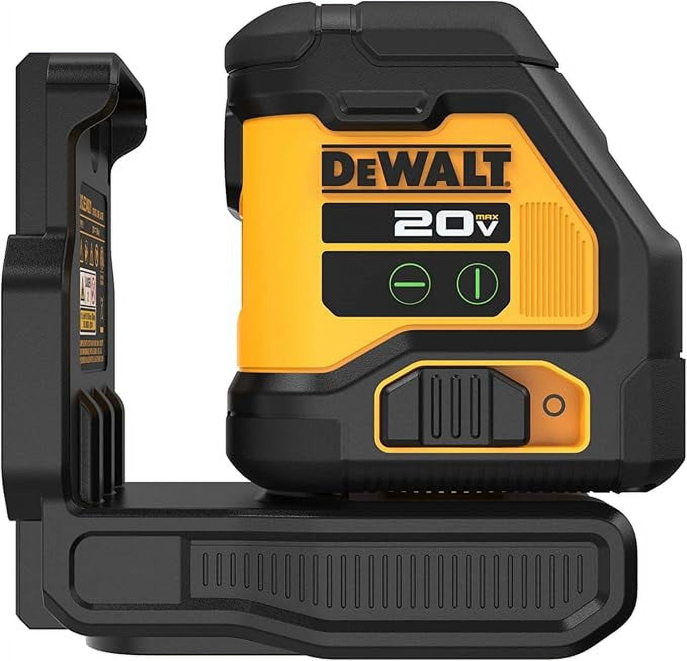 DEWALT 20V MAX Cross Line Laser Level, High-Visibility Green Beam, Self-Leveling Tool (Green, Bare Tool) 97u47