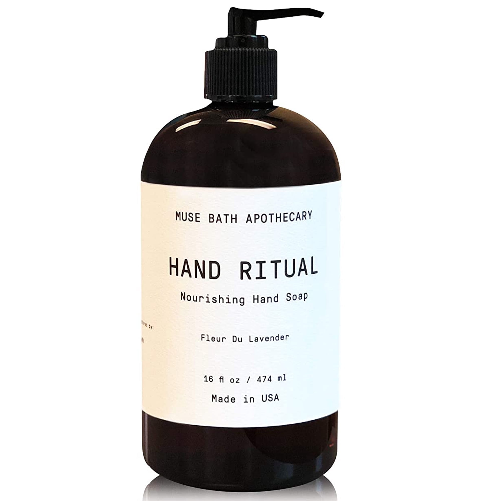 Muse Apothecary Hand Ritual Aromatherapy Liquid Soap, Moisturizing Cleanser (Fleur du Lavender, 16 oz) vgawk