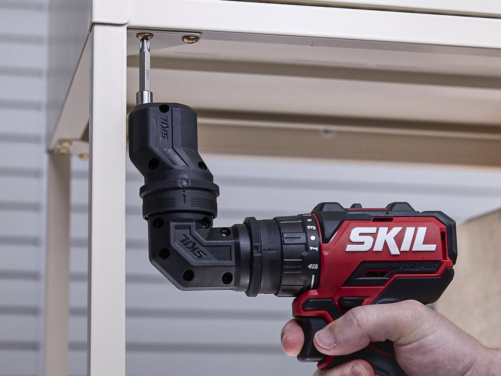 SKIL Brushless 20V Compact Multi-Head Drill Driver Kit (Red, 4-Attachment Set) yqdxn