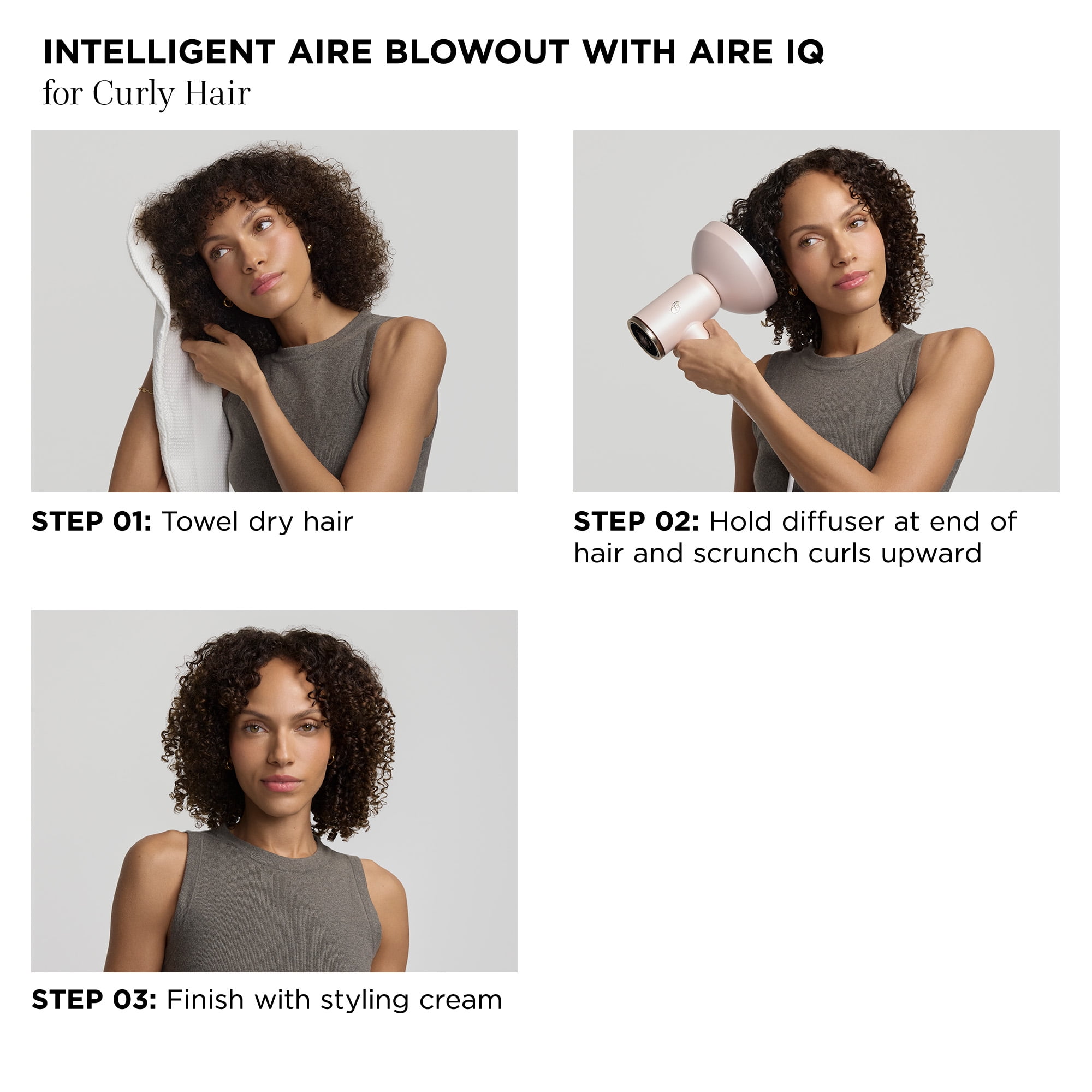T3 Aire IQ Intelligent Hair Dryer with Heat ID Technology (Satin Blush, 1 Unit) ze5wj