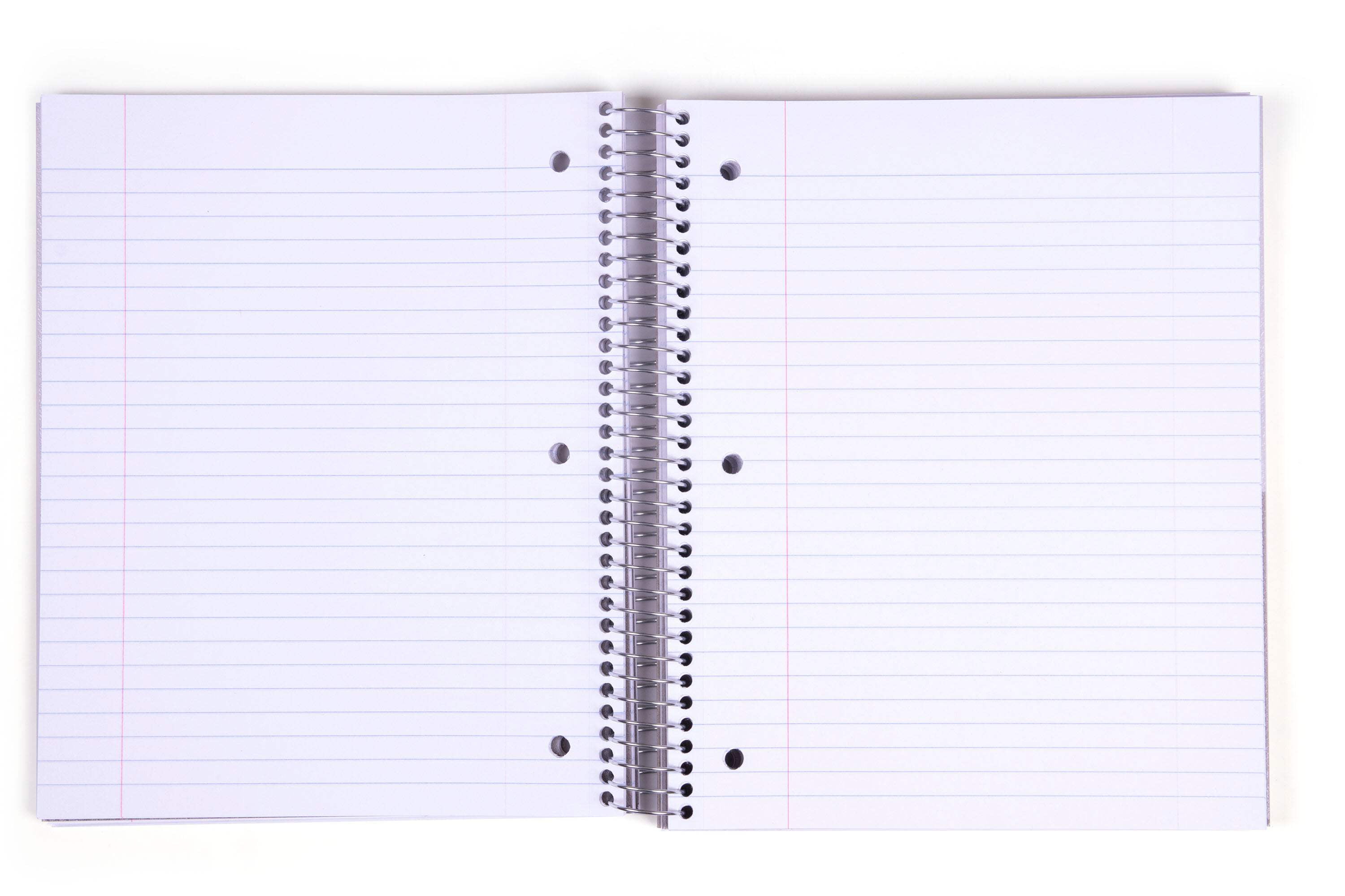 Mintra 5 Subject Notebook, Wide Ruled Spiral Journal with Durable Poly Cover and 5 Pockets (Blue, 200 Sheets) zz9w3
