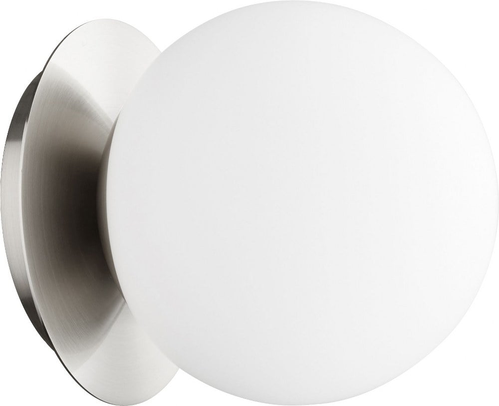 Quorum International Transitional Wall or Flush Mount Light Fixture (Satin Nickel, 6 in W x 7 in H) u41om