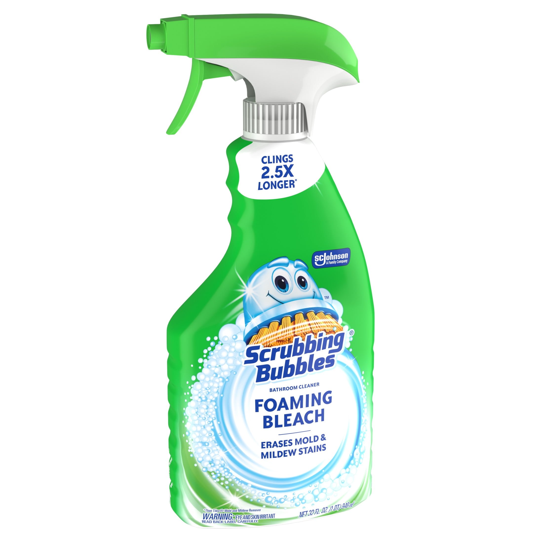 Scrubbing Bubbles Foaming Bleach Bathroom Cleaner, Deep Cleaning Power for Tile and Grout (Fresh Scent, 32 oz) ea3qs