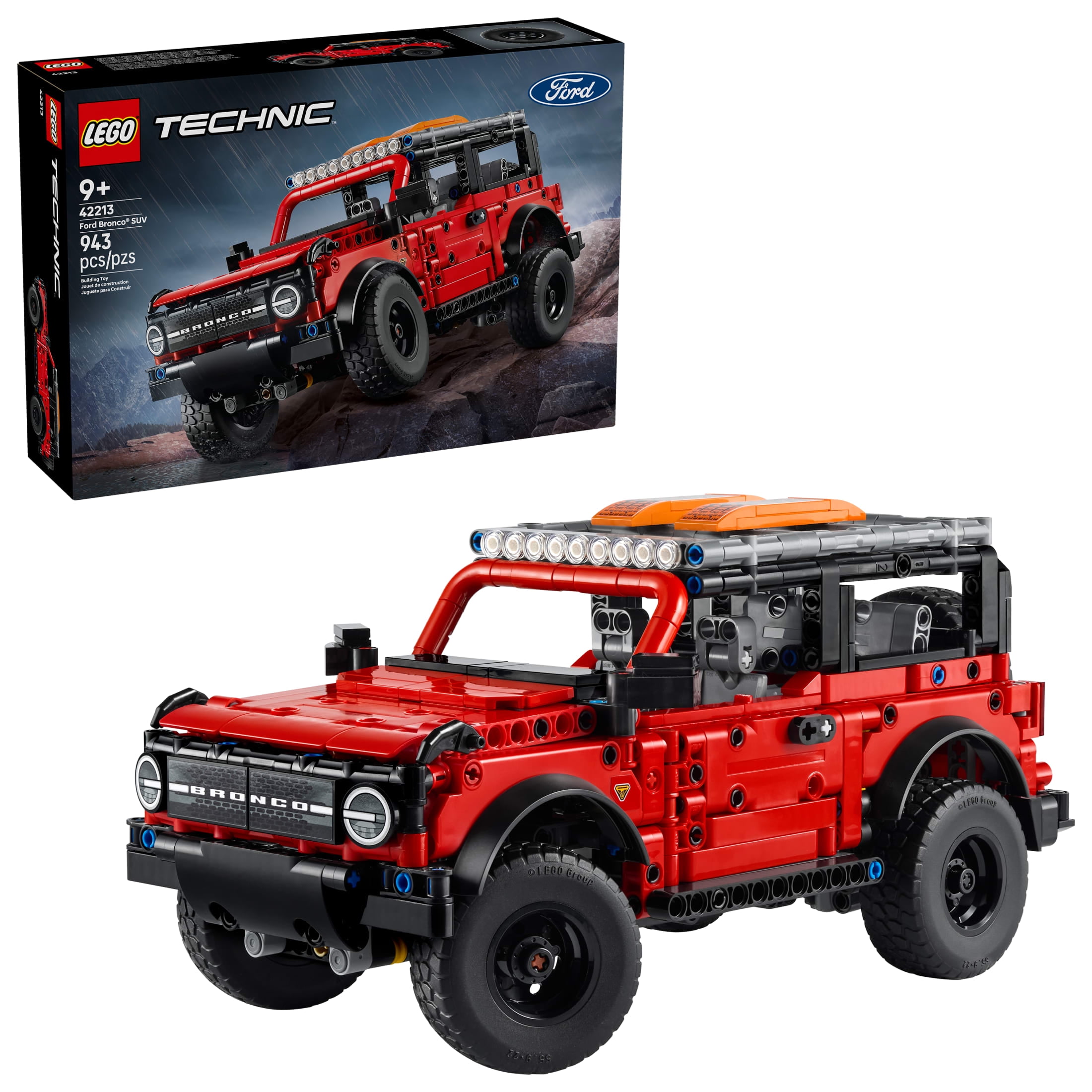 LEGO Technic Ford Bronco SUV Building Set (Red and Black, 943 Pieces) dr6o0