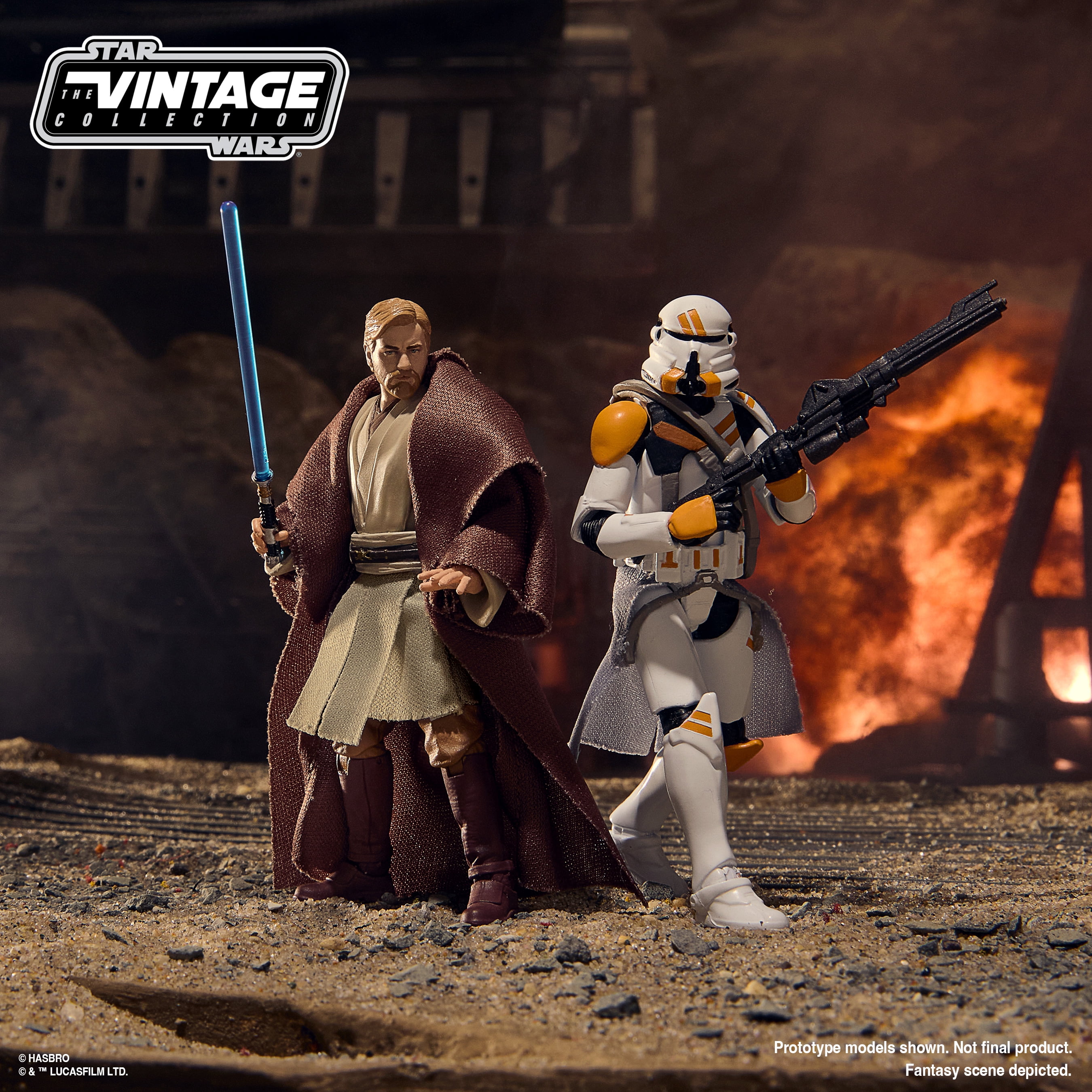 Star Wars The Vintage Collection Obi-Wan Kenobi & Clone Trooper Action Figure Set (3.75 in) p3uk4