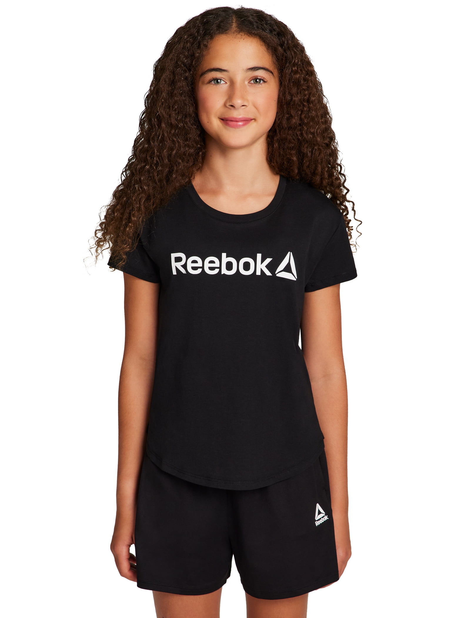 Reebok Girl’s Athletic Identity Short Sleeve T-Shirt (Black, Size S, 2-Pack) ldlvv