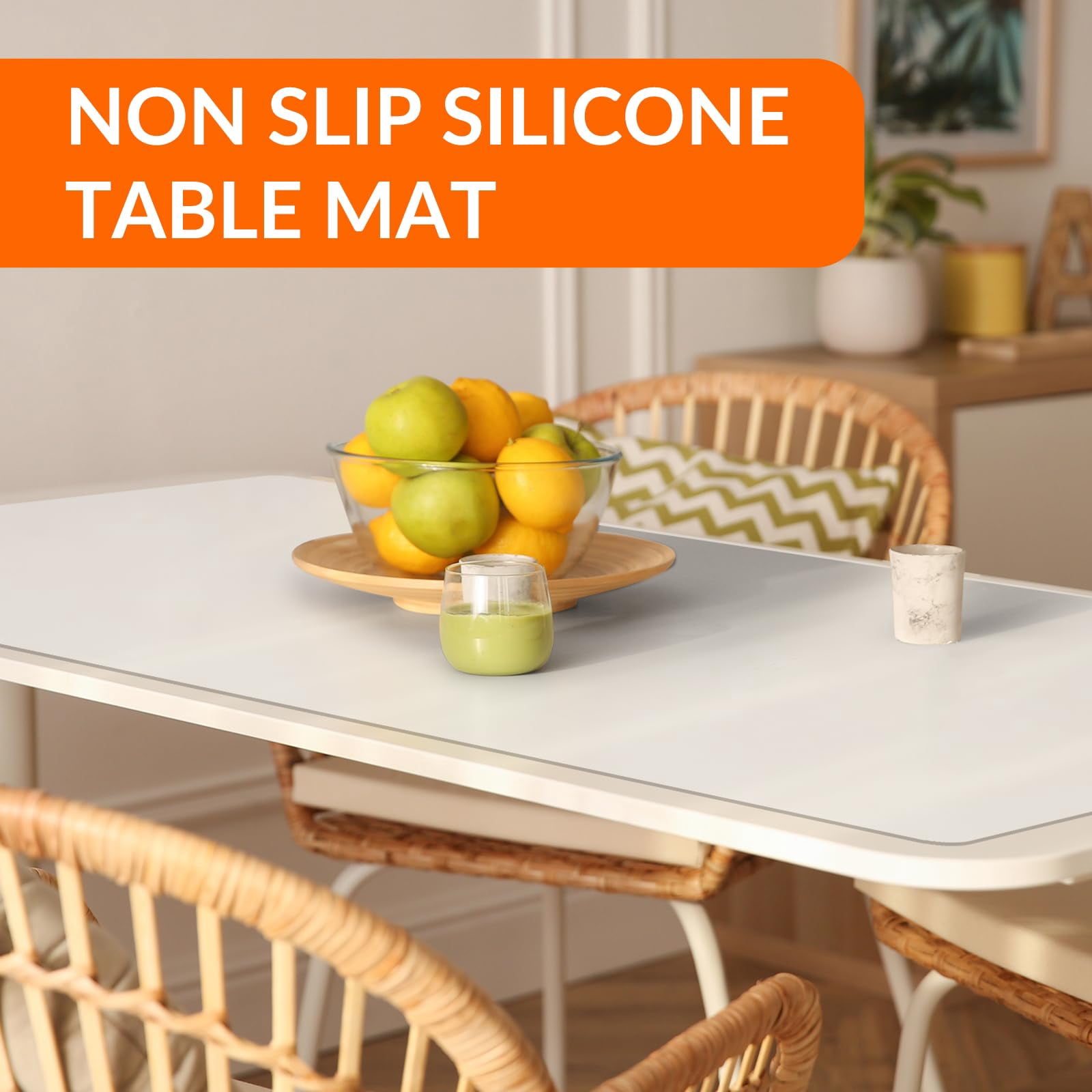 GOLDEER Silicone Countertop Protector Mat, Heat Resistant Kitchen Surface Pad (Clear, 23.6 in x 15.7 in) oqwur