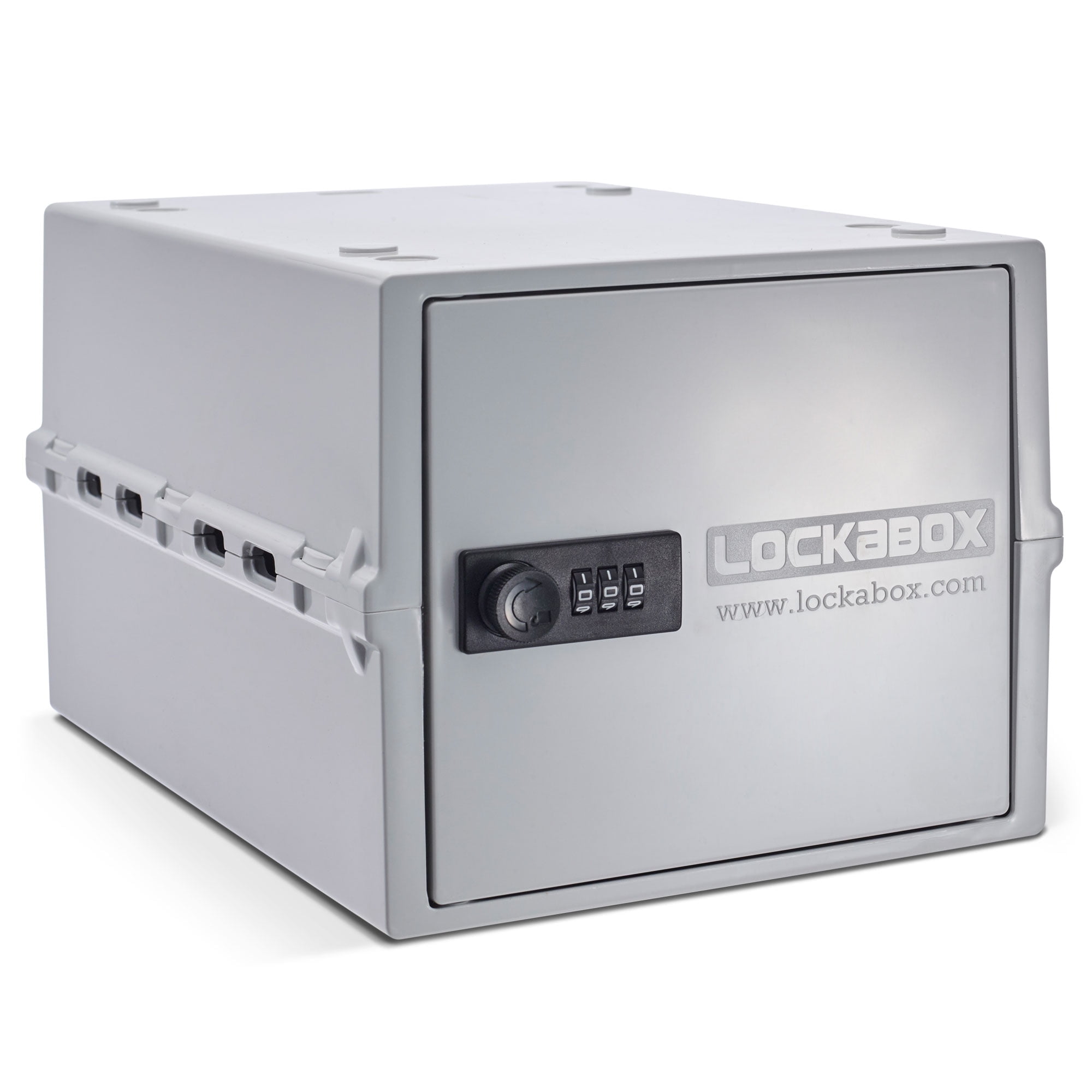 Lockabox One Lockable Storage Box, Secure Combination Safe for Food and Medicine (Opal White, 10.5 qt) enax8