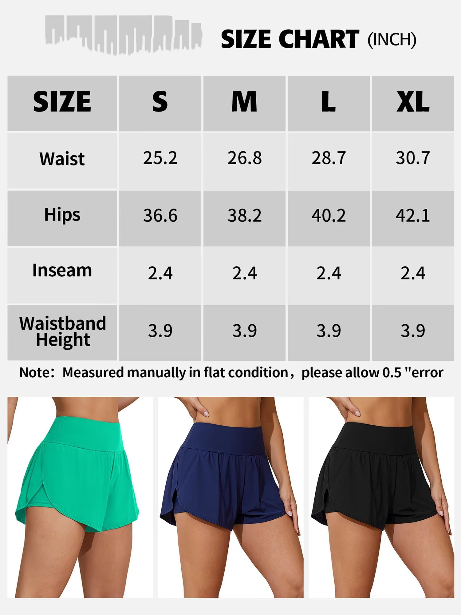 Charmo Womens High Waisted Sport Swim Shorts with Pockets and Mesh Lining (Black, S) 4rifr