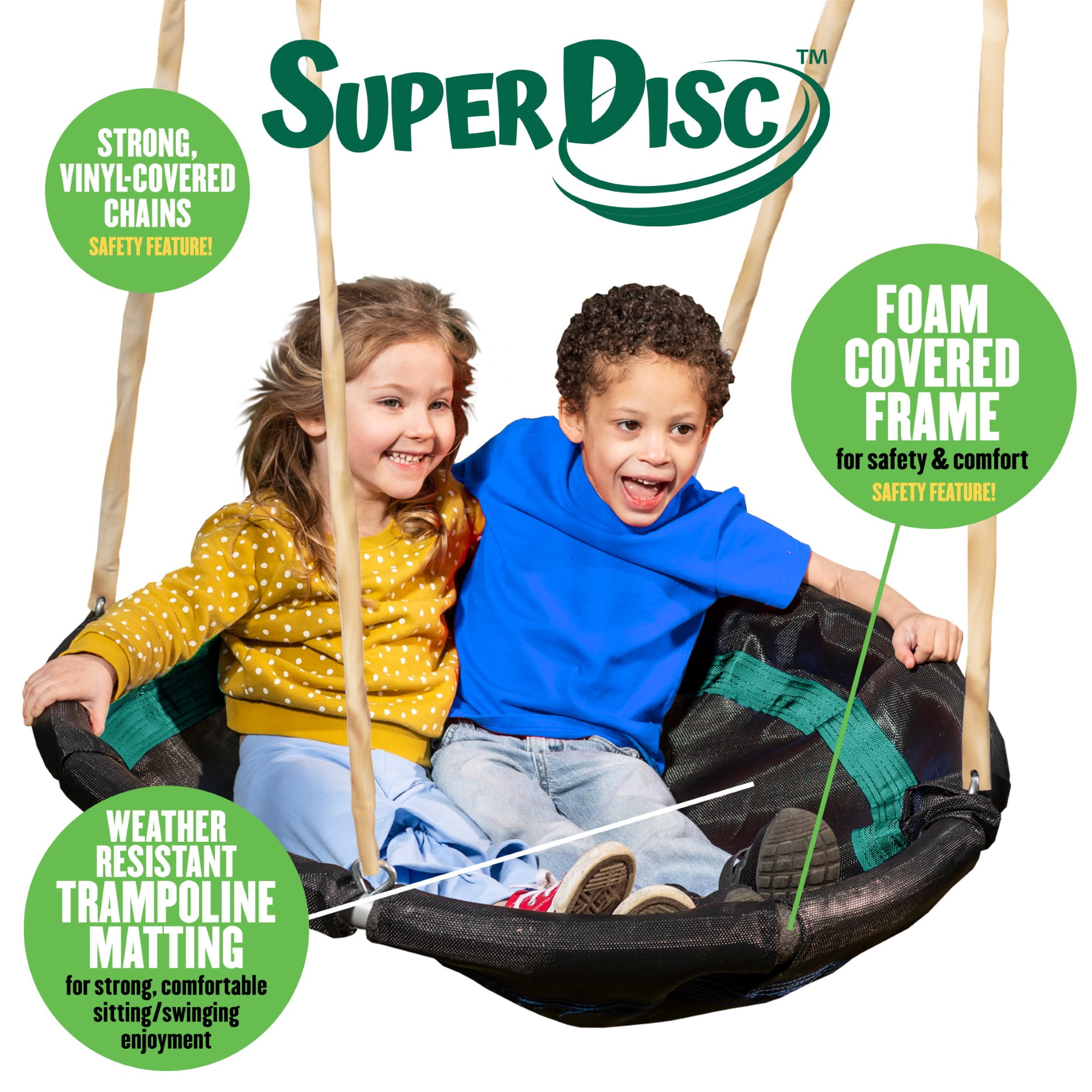 XDP Recreation Deerfield Metal Swing Set with Super Disc Swing, 6-ft Slide, Fun Glider & See-Saw (Green, 222 in x 102 in x 74 in) jdzle