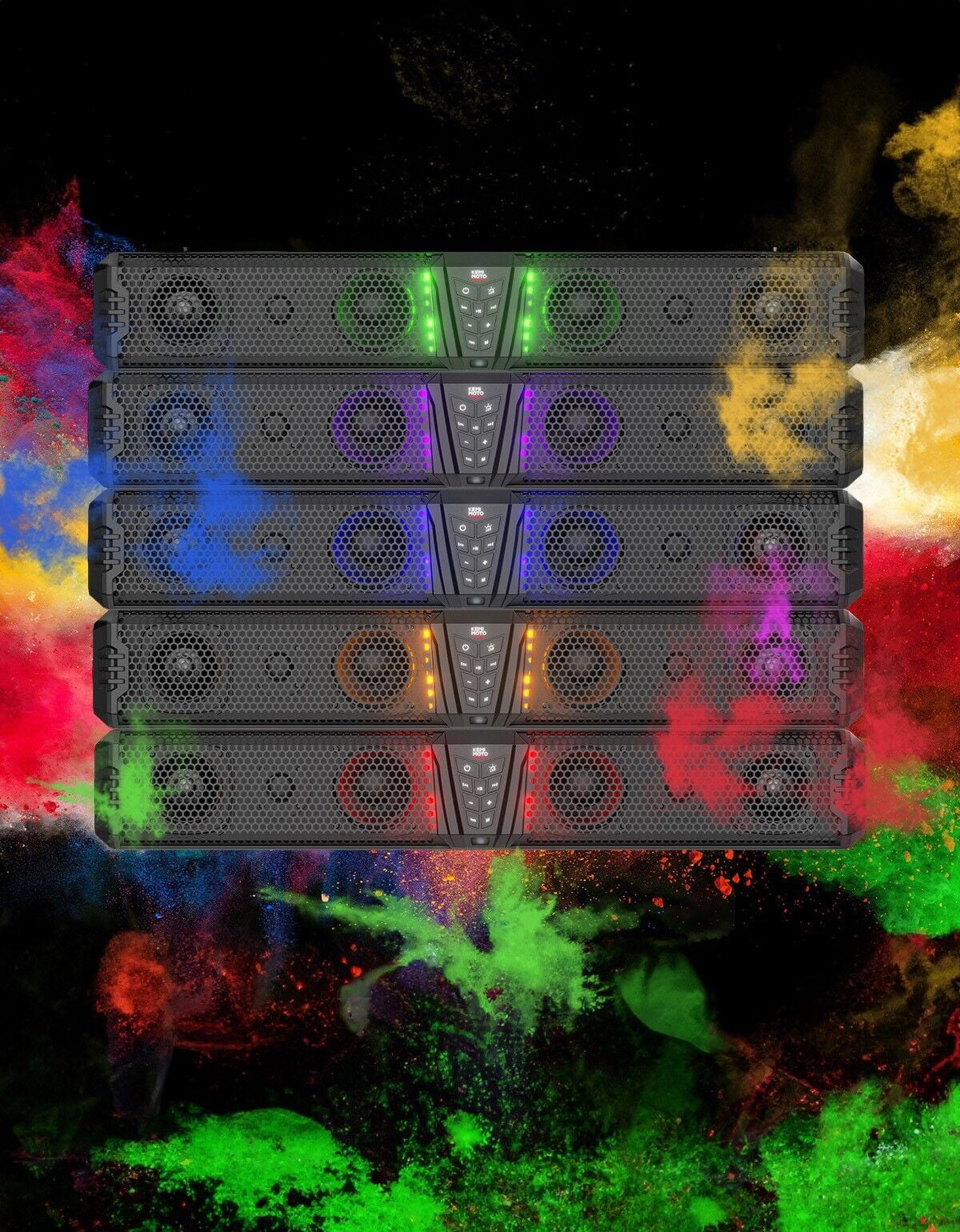 KEMIMOTO Midnight 80 32 in RGB UTV Sound Bar with Deep Bass and IP66 Weatherproof Rating (Blue, 32 in) c4cdi