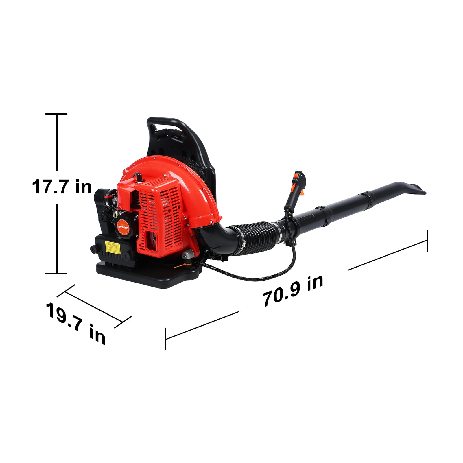 Jiledu Gas-Powered Backpack Leaf Blower (63cc, 665 CFM, 3hp) oqosn
