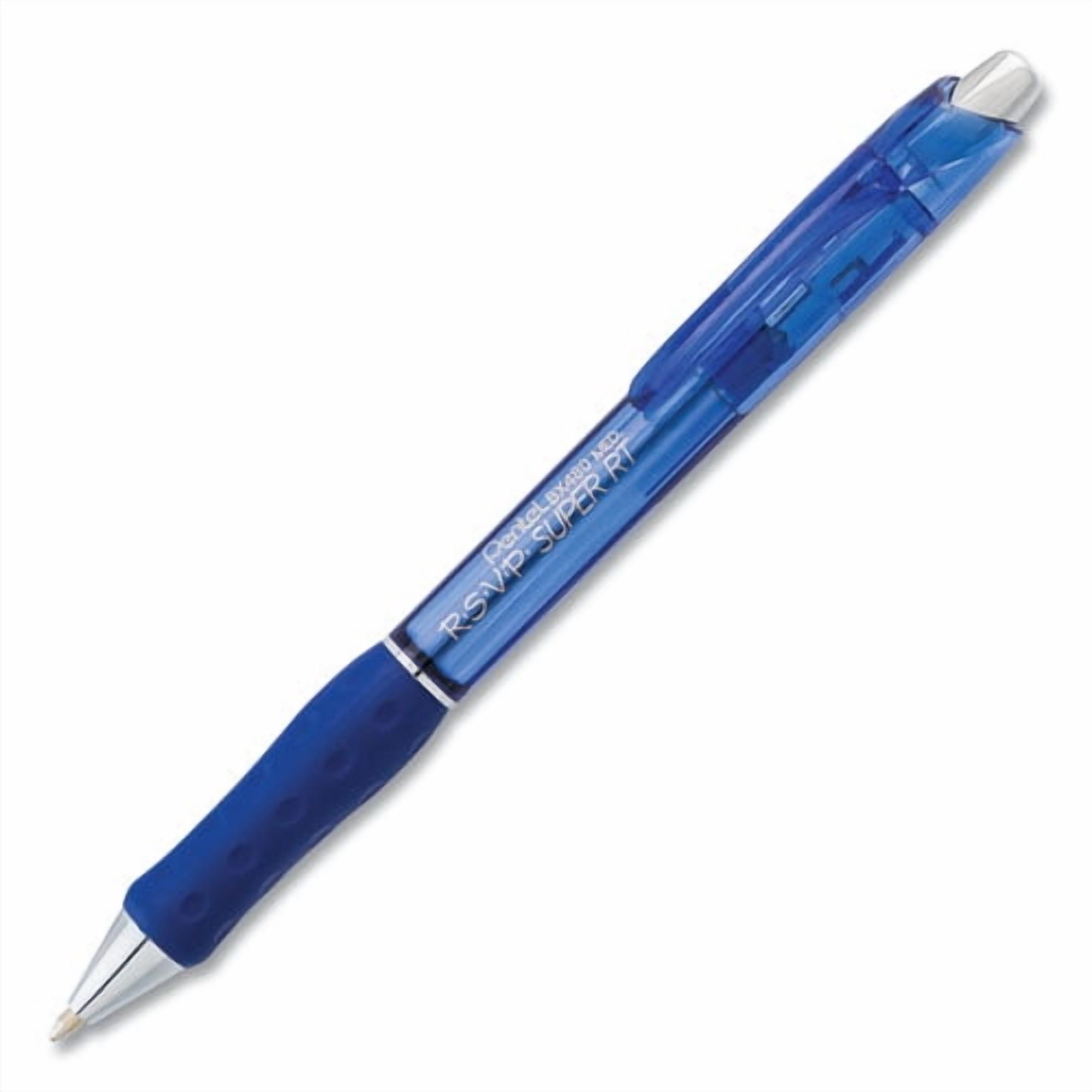 Pentel R.S.V.P. Super RT Retractable Ballpoint Pen, Smooth Writing, Medium Point (Blue, 12-Pack) hg4p5