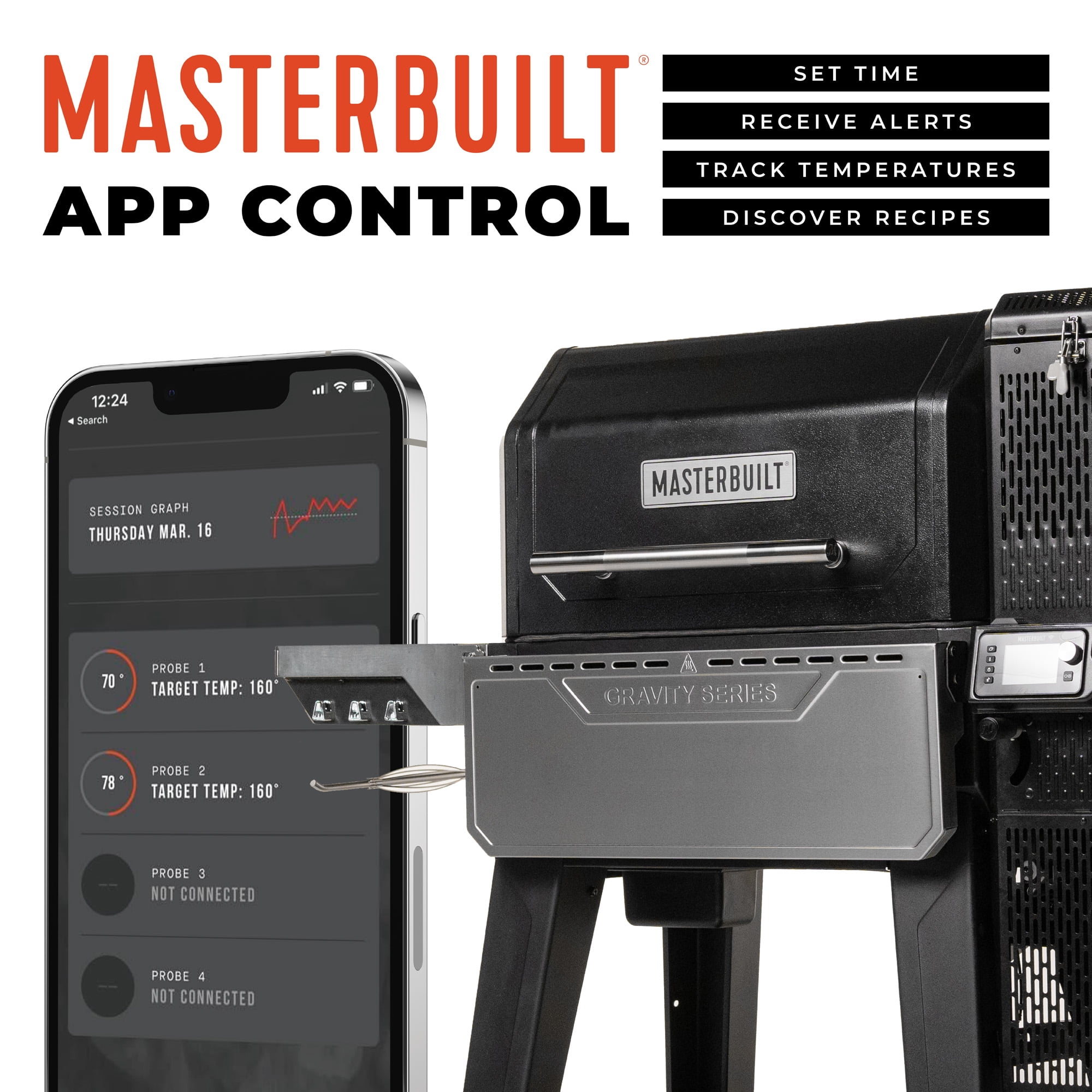 Masterbuilt Gravity Series XT Digital Charcoal Grill and Smoker (1,260 sq in) lykxn