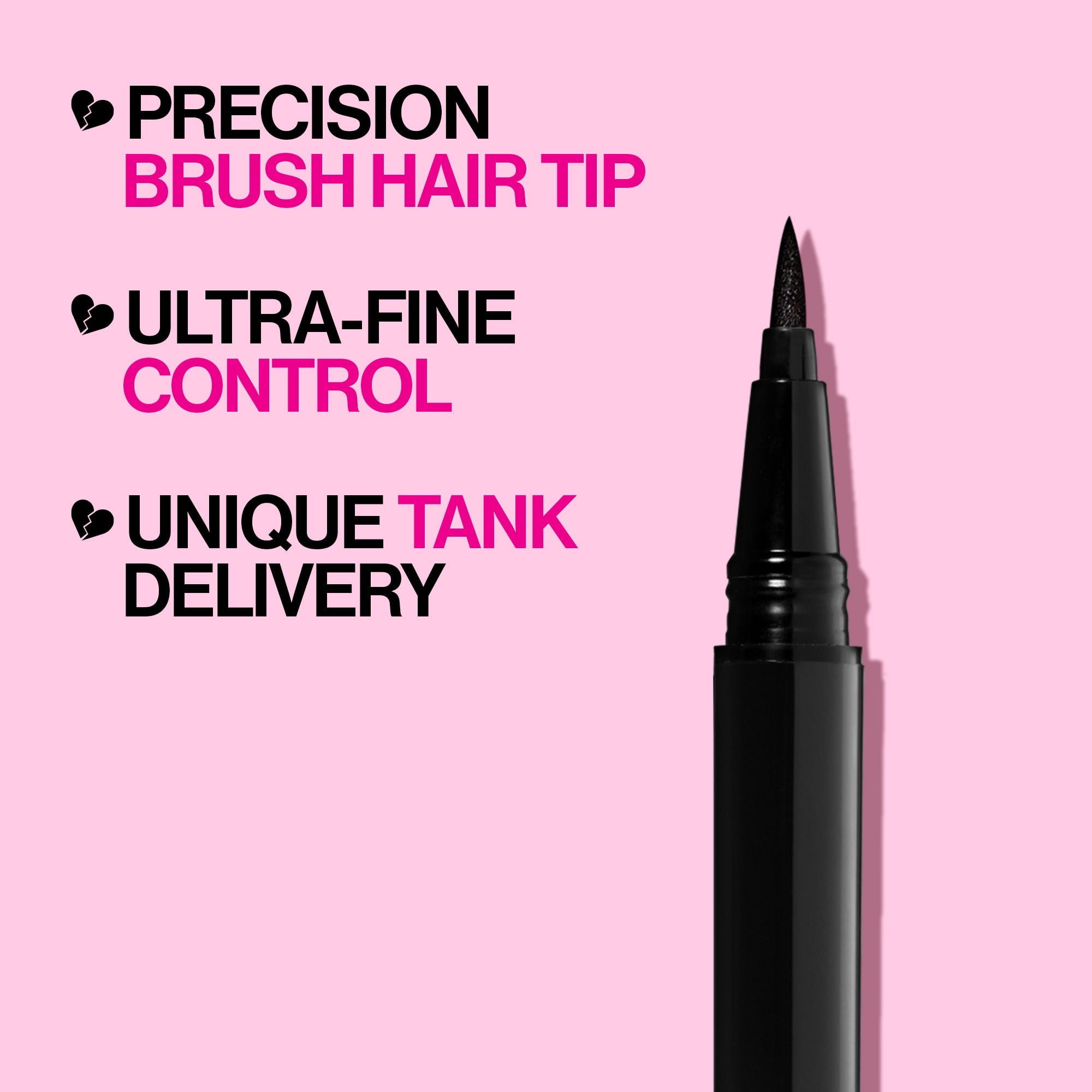 Wet n Wild Mega Last Breakup-Proof Liquid Eyeliner, Waterproof Precision Tip (Black, 0.02 fl oz) ctbvj