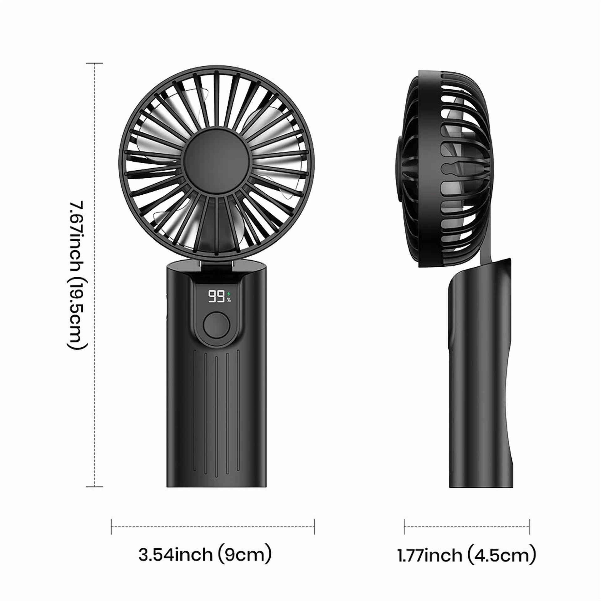 Flint 3-in-1 Portable Handheld Fan, Rechargeable Foldable Personal Fan (5000mAh, 1 Count) l00bz