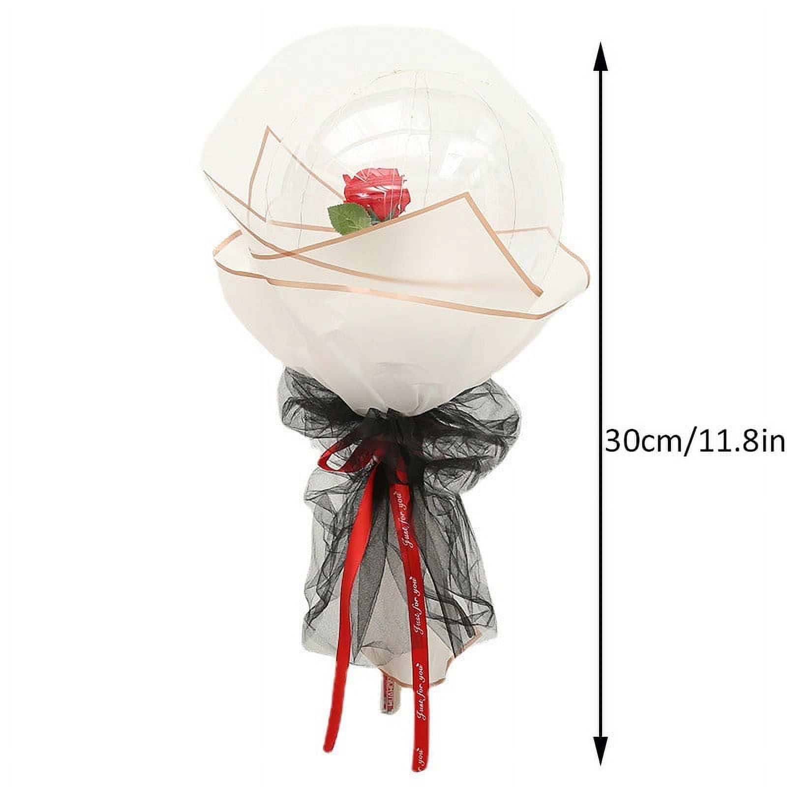 Aihimol LED Luminous Rose Bouquet Bobo Balloon Gift Set (Pink, 1 Pack) 37h2w - Image 3