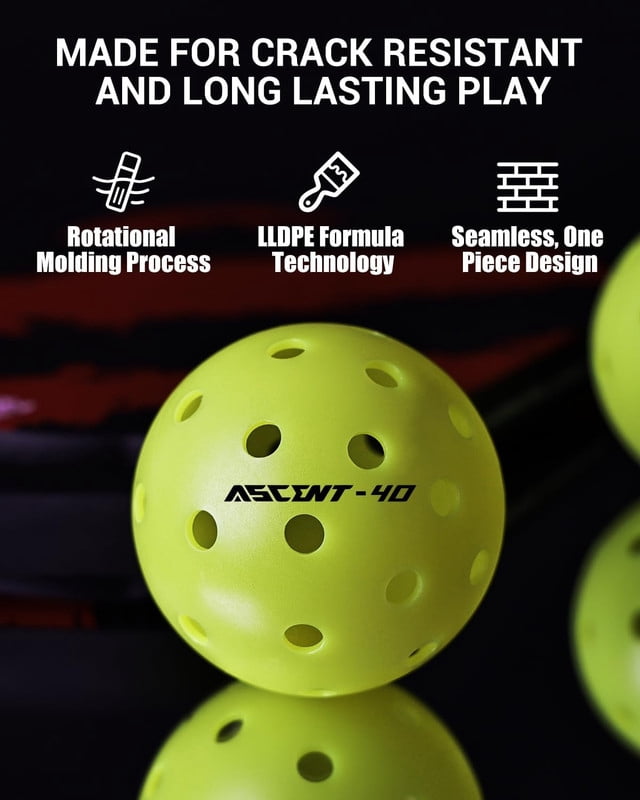Warping Point Outdoor Pickleball Balls USAPA Approved (Yellow, 12 Pack) rcldx - Image 5